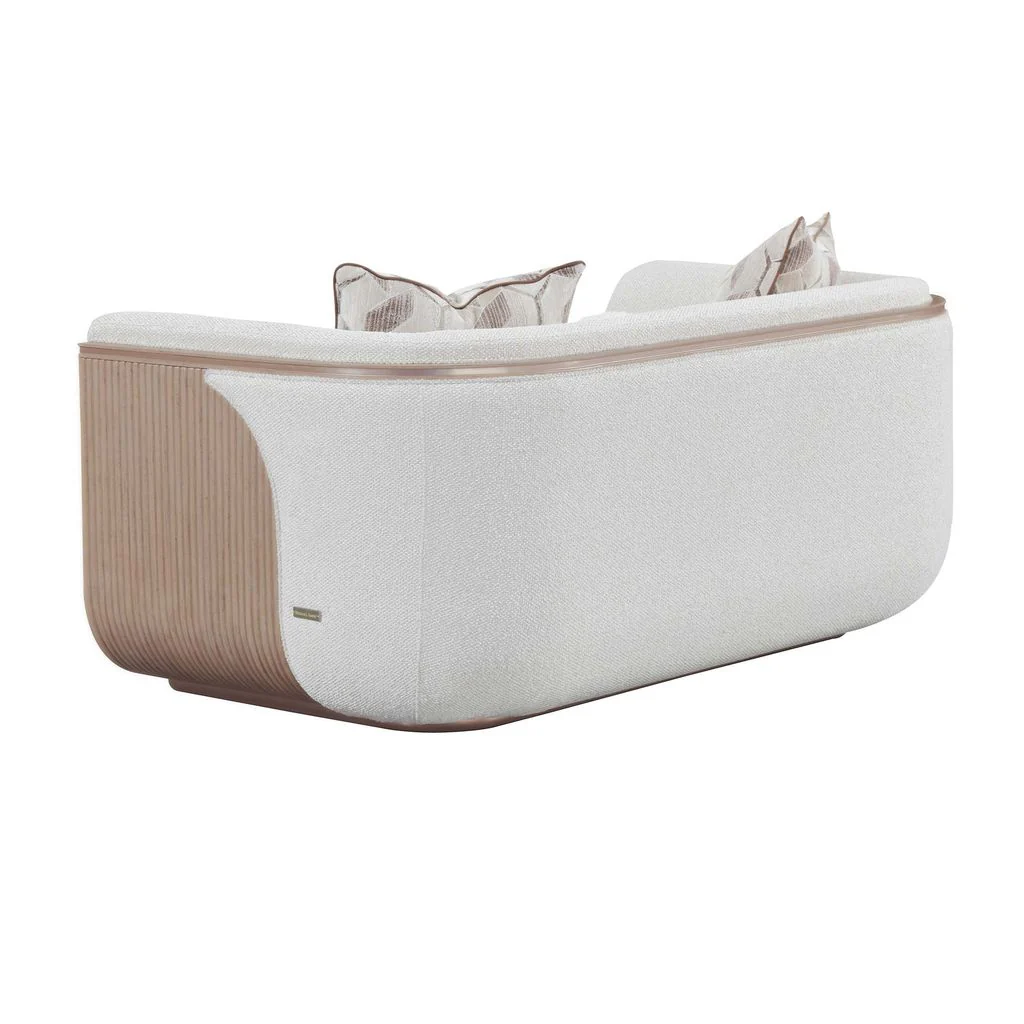 Michael Amini West Kensington Loveseat - Buff/Seal Salt Caramel - Image 4