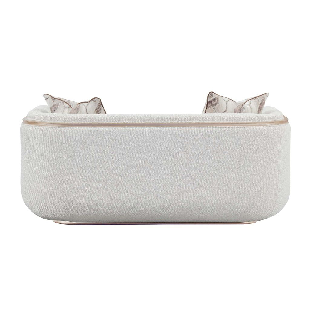 Michael Amini West Kensington Loveseat - Buff/Seal Salt Caramel - Image 5