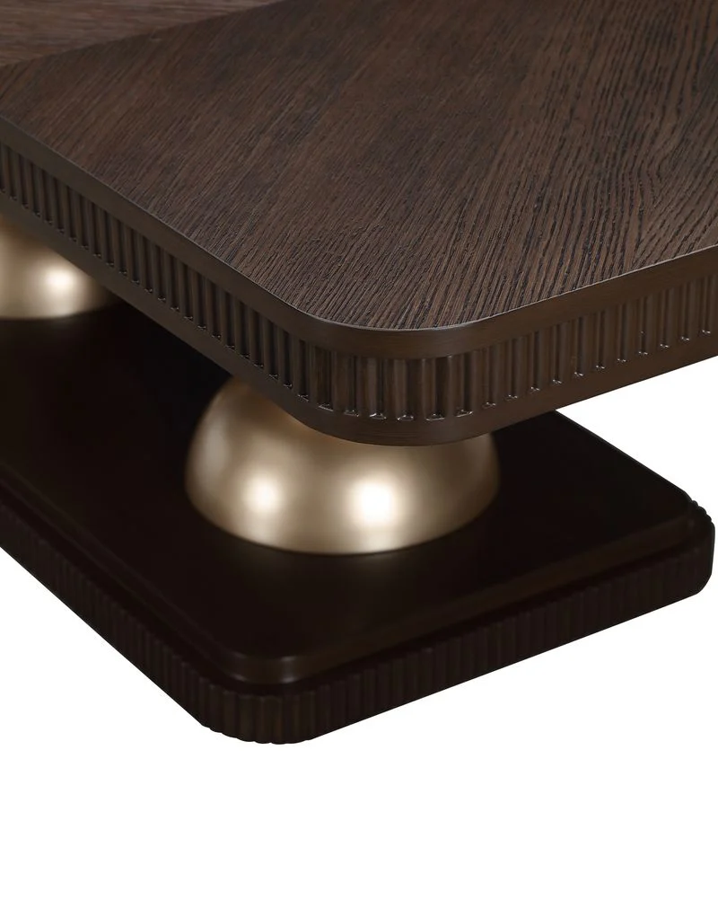 Michael Amini West Kensington Rectangular Dining Table - Medium Espresso - Image 10