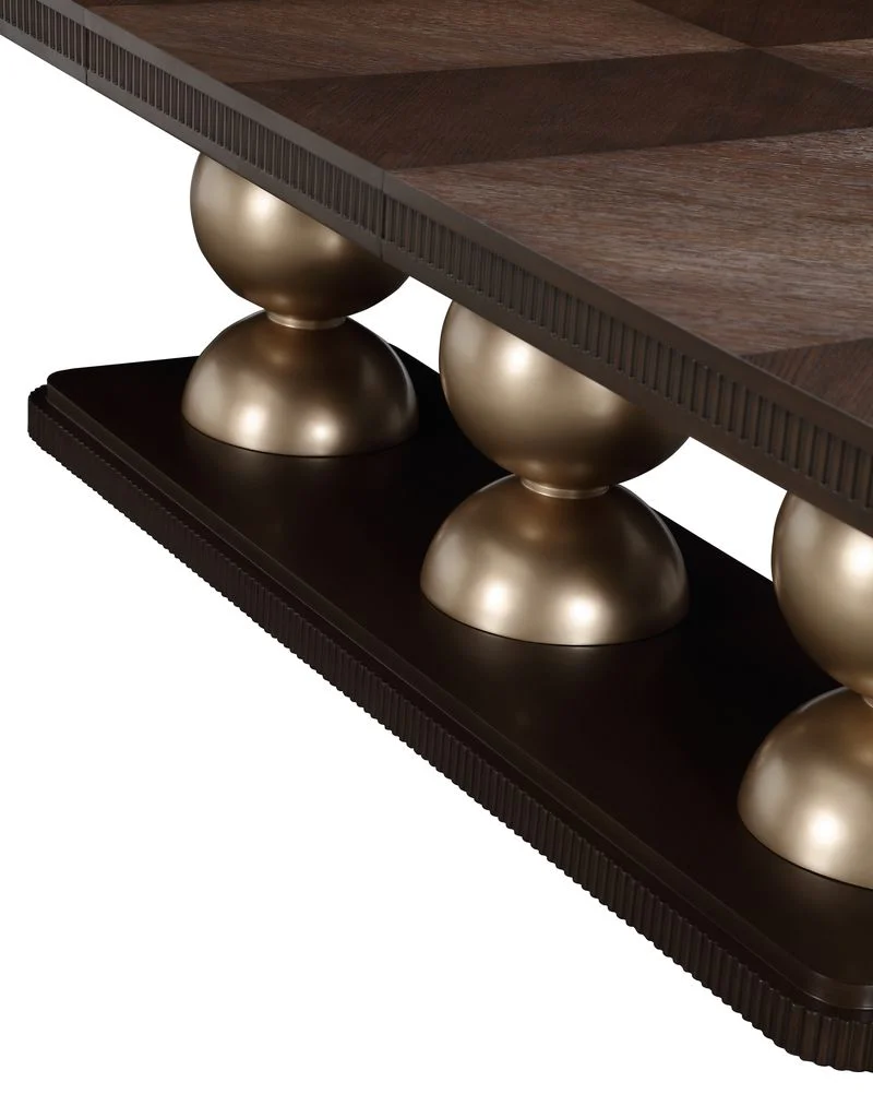 Michael Amini West Kensington Rectangular Dining Table - Medium Espresso - Image 16