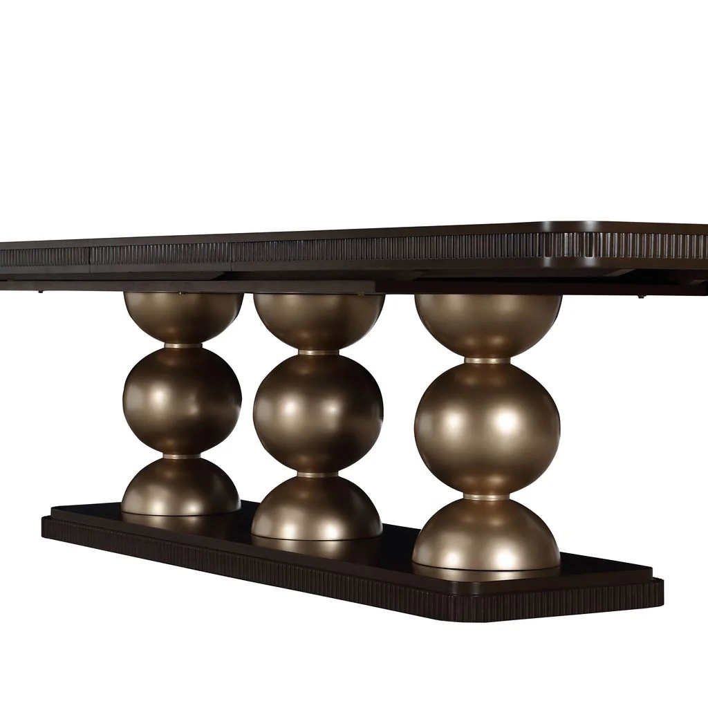 Michael Amini West Kensington Rectangular Dining Table - Medium Espresso - Image 17
