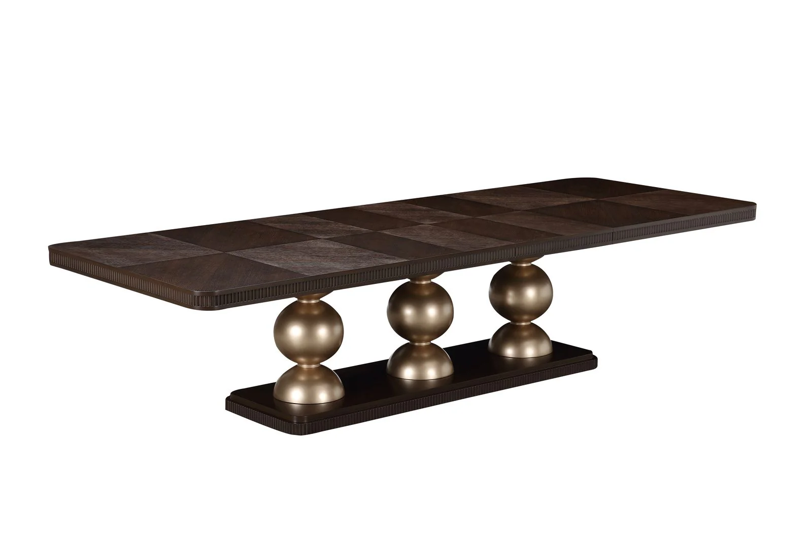 Michael Amini West Kensington Rectangular Dining Table - Medium Espresso - Image 18