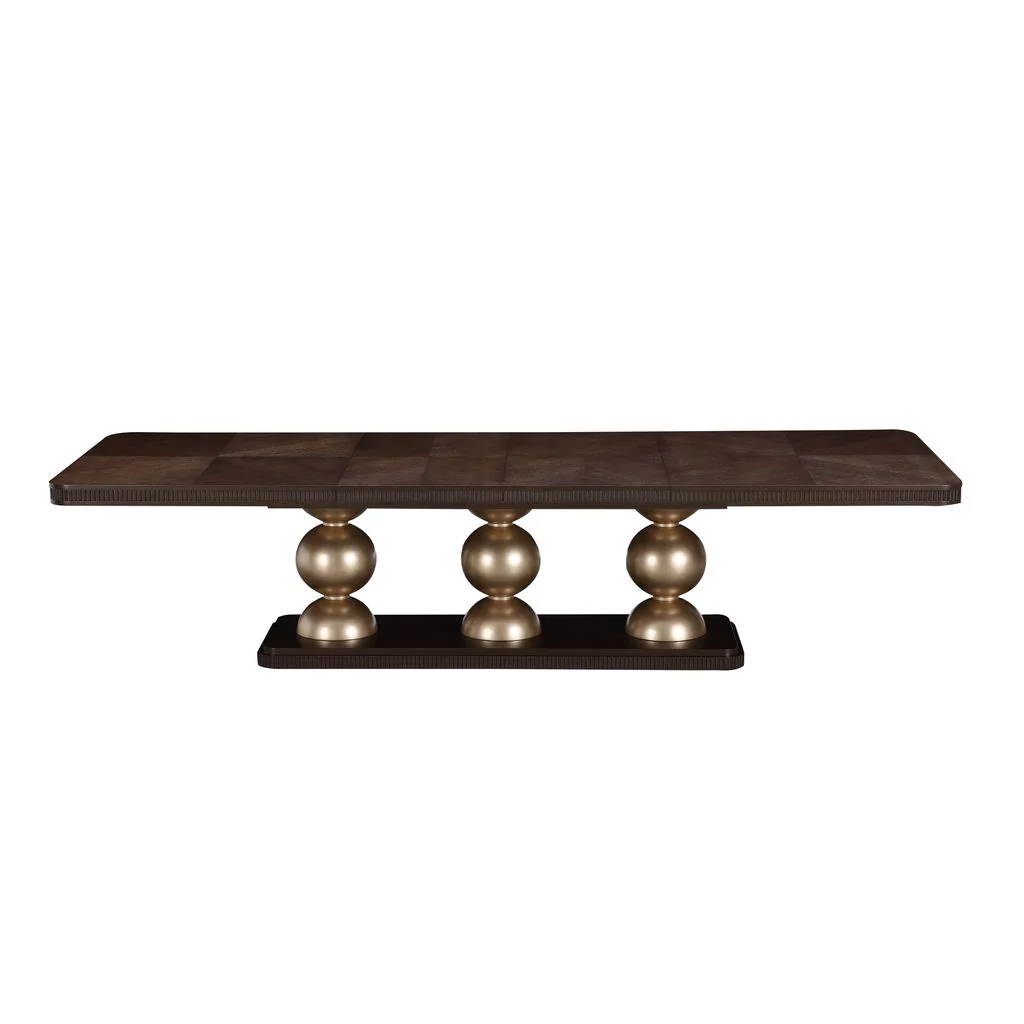 Michael Amini West Kensington Rectangular Dining Table - Medium Espresso - Image 19