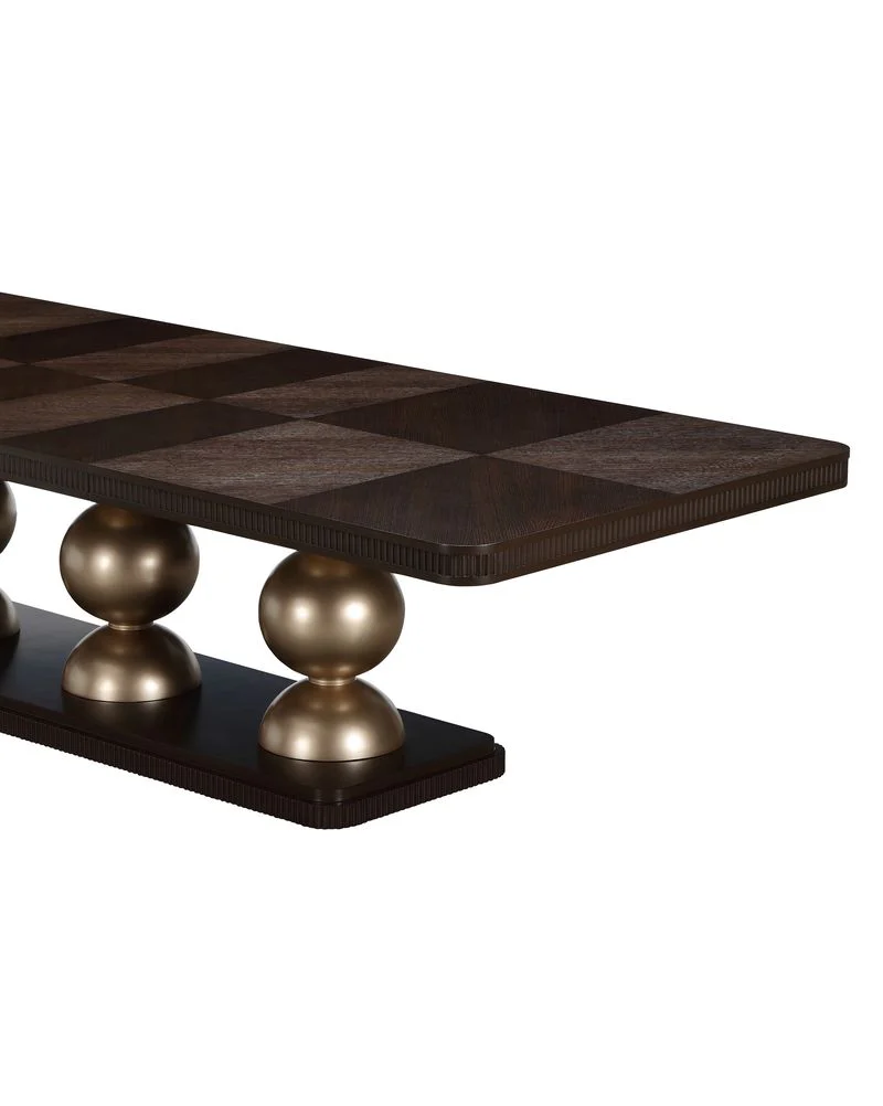 Michael Amini West Kensington Rectangular Dining Table - Medium Espresso - Image 2