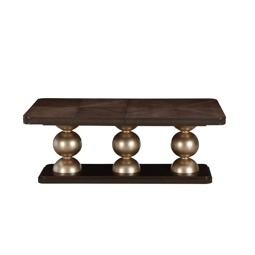 Michael Amini West Kensington Rectangular Dining Table - Medium Espresso - Image 6