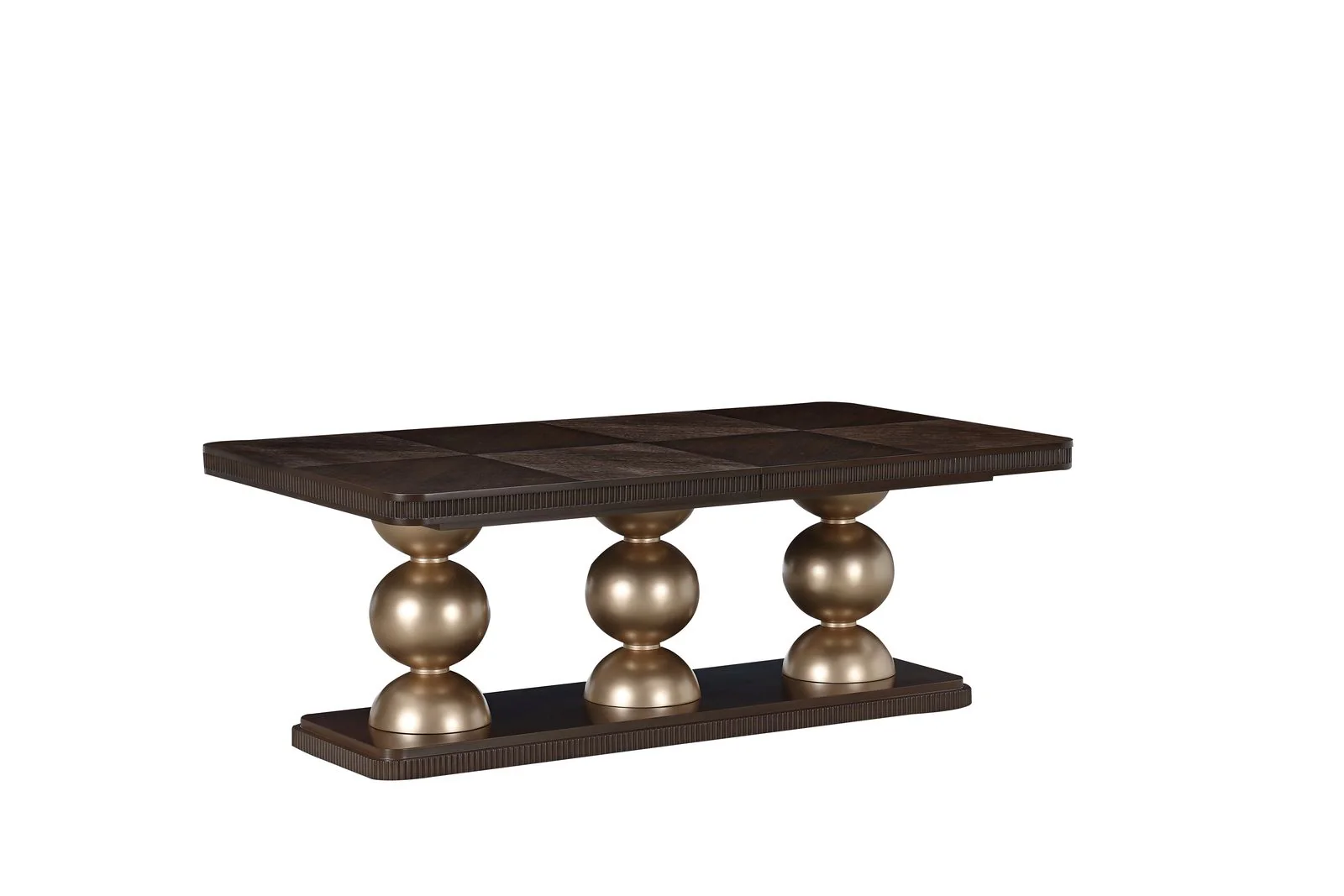 Michael Amini West Kensington Rectangular Dining Table - Medium Espresso - Image 7