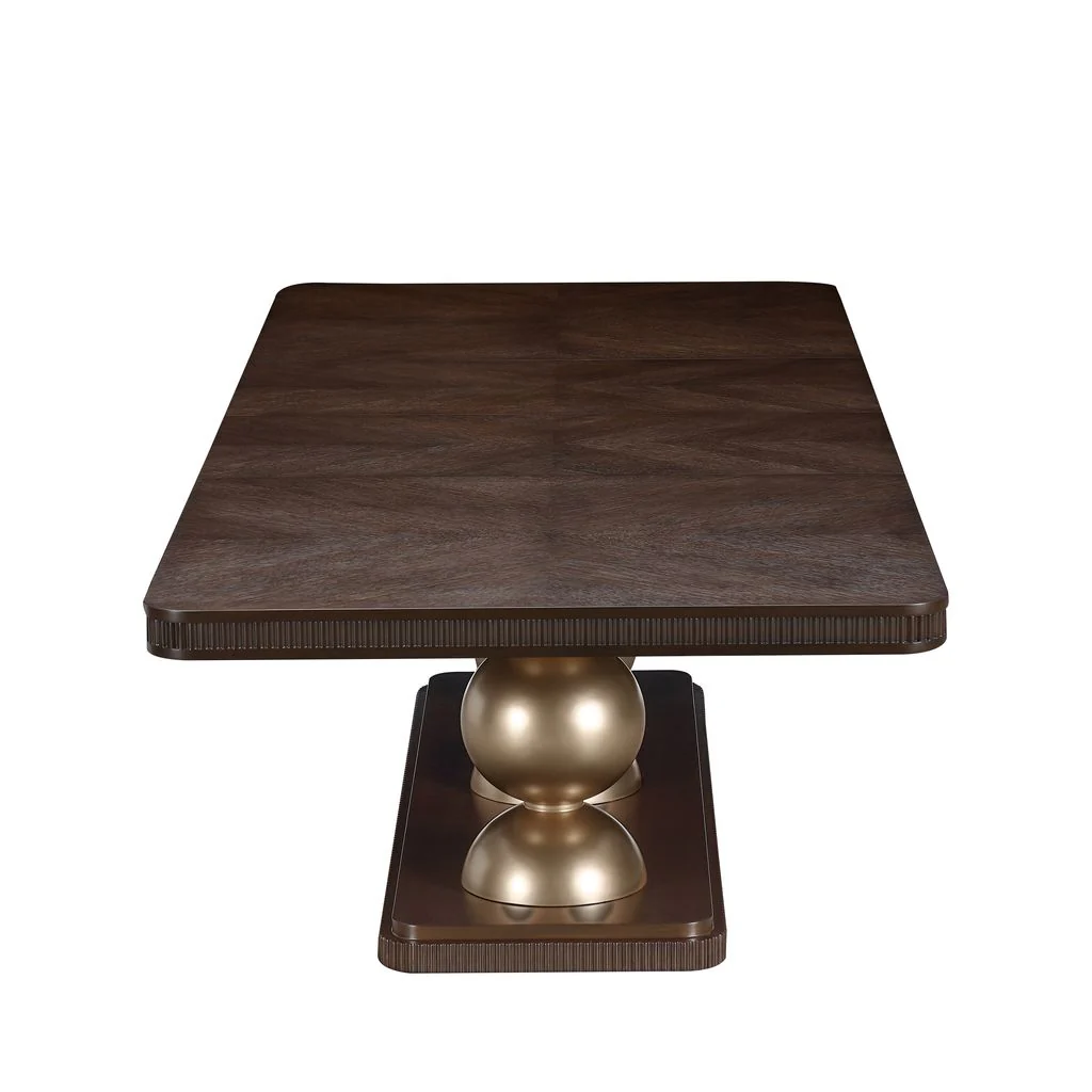 Michael Amini West Kensington Rectangular Dining Table - Medium Espresso - Image 9