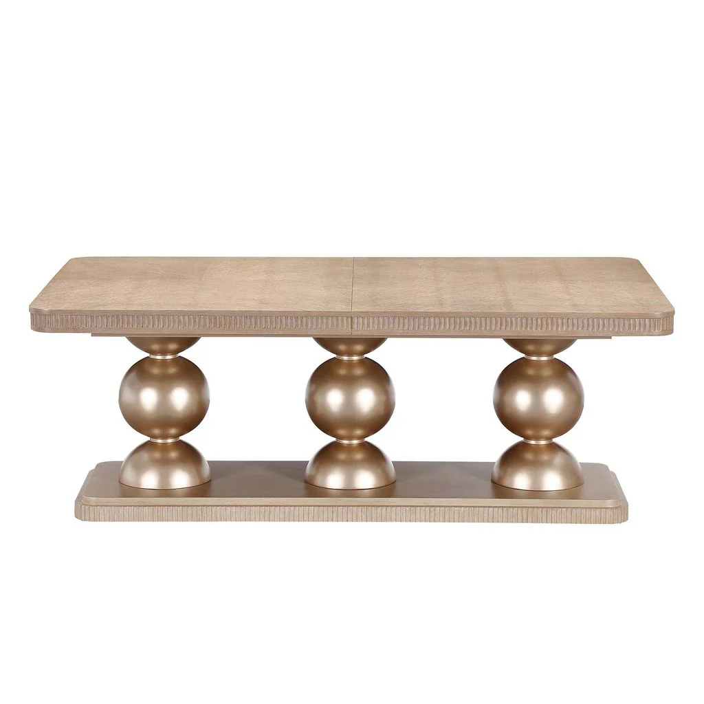 Michael Amini West Kensington Rectangular Dining Table - Sea Salt Caramel - Image 10