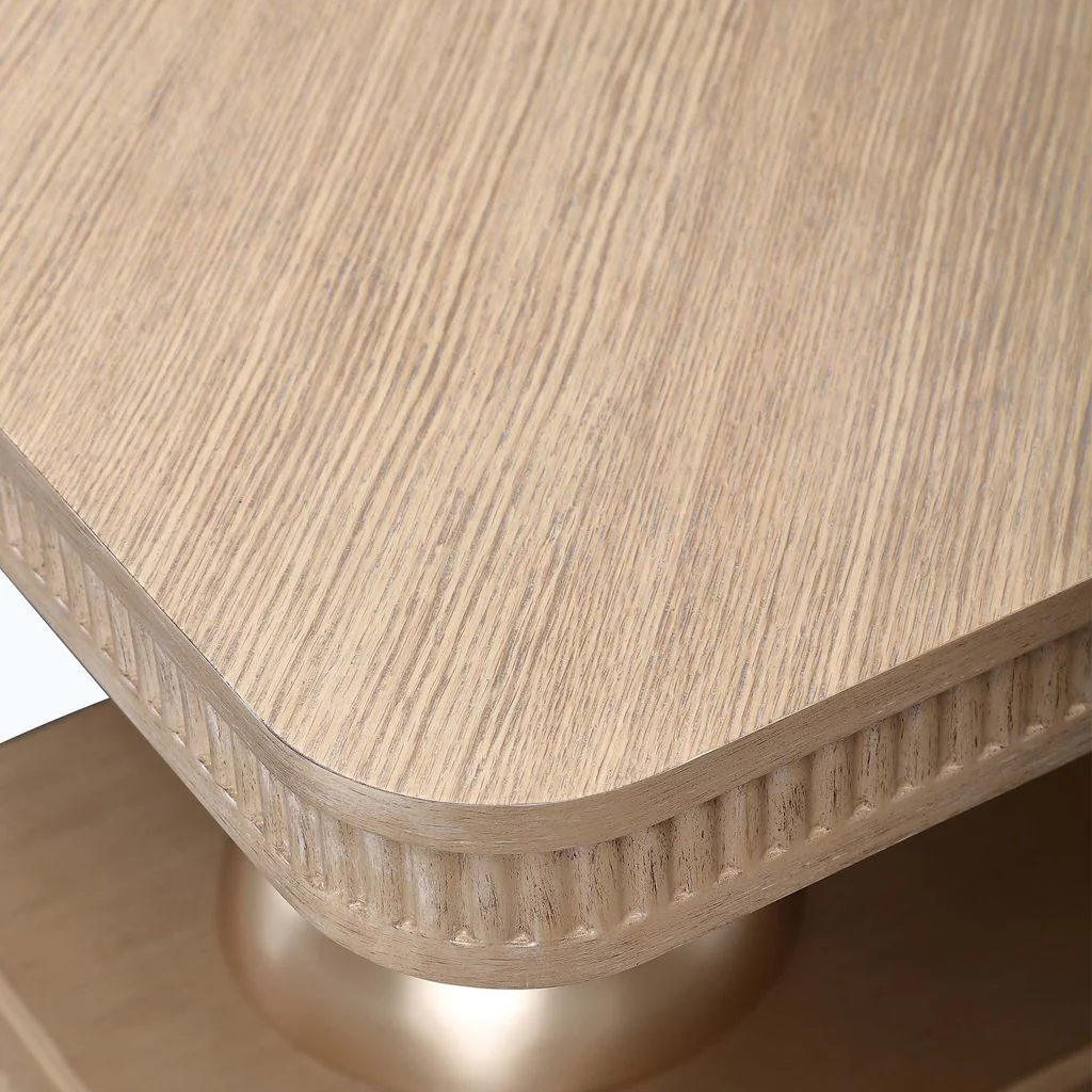 Michael Amini West Kensington Rectangular Dining Table - Sea Salt Caramel - Image 17