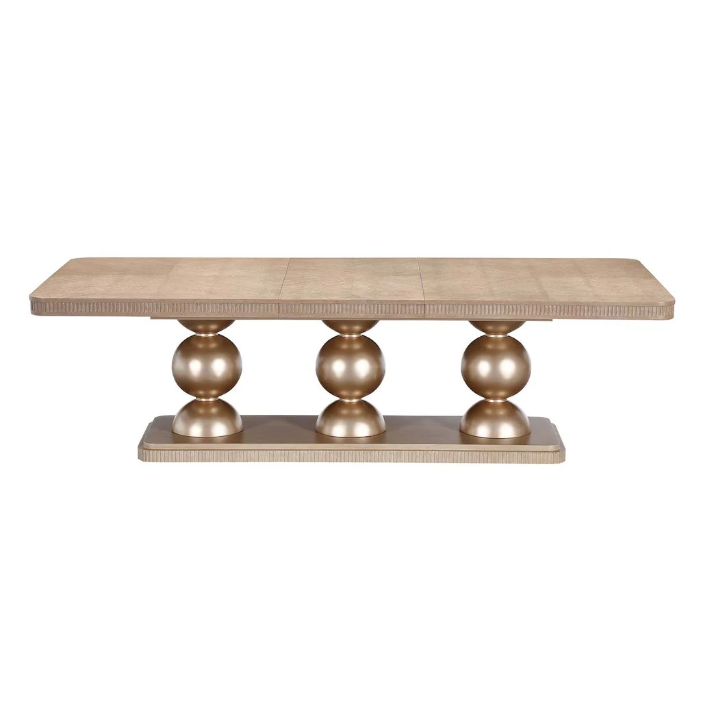 Michael Amini West Kensington Rectangular Dining Table - Sea Salt Caramel - Image 3