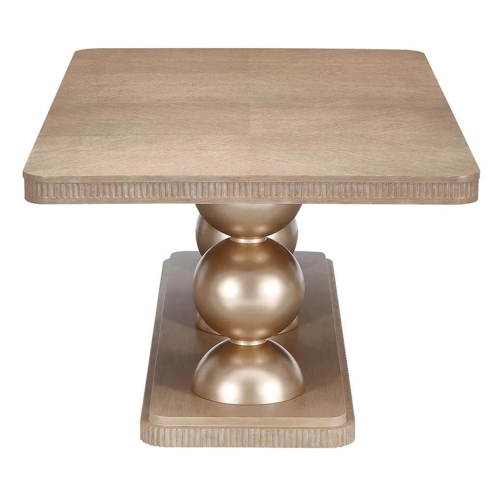 Michael Amini West Kensington Rectangular Dining Table - Sea Salt Caramel - Image 4