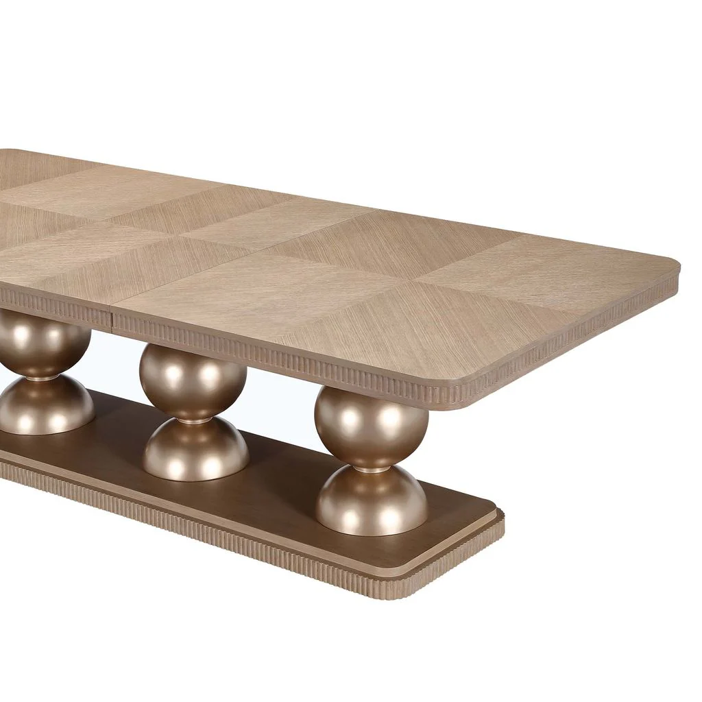 Michael Amini West Kensington Rectangular Dining Table - Sea Salt Caramel - Image 7
