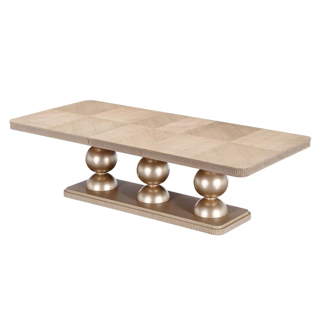 Michael Amini West Kensington Rectangular Dining Table - Sea Salt Caramel - Image 8
