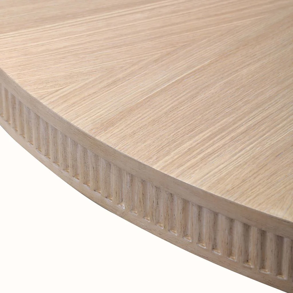 Michael Amini West Kensington Round Dining Table - Sea Salt Caramel - Image 6