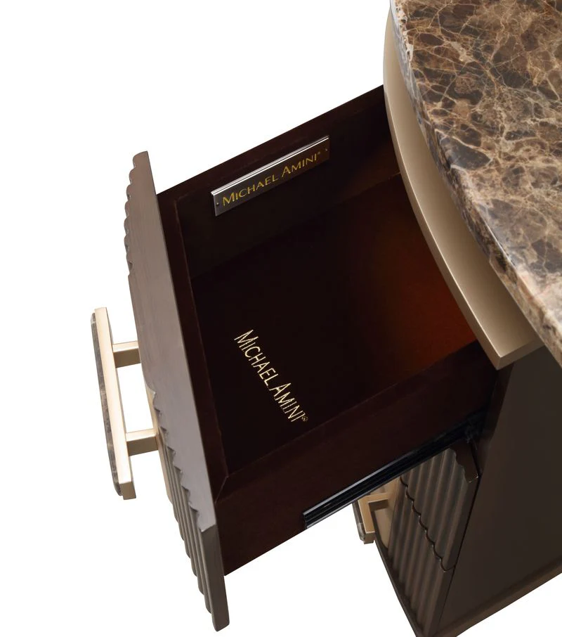 Michael Amini West Kensington Vanity - Medium Espresso - Image 15