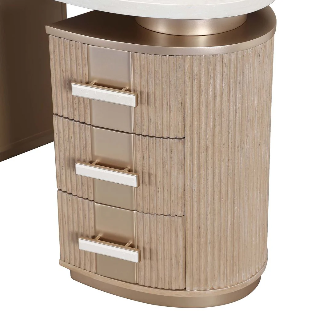 Michael Amini West Kensington Vanity - Sea Salt Caramel - Image 11