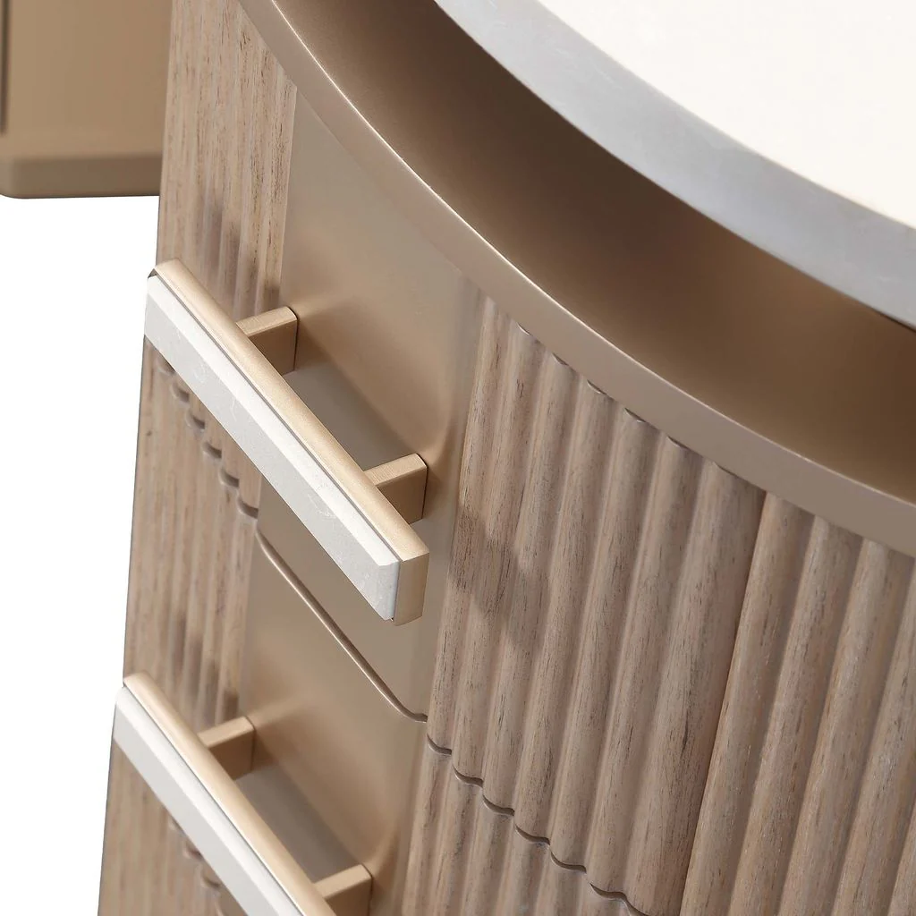 Michael Amini West Kensington Vanity - Sea Salt Caramel - Image 13