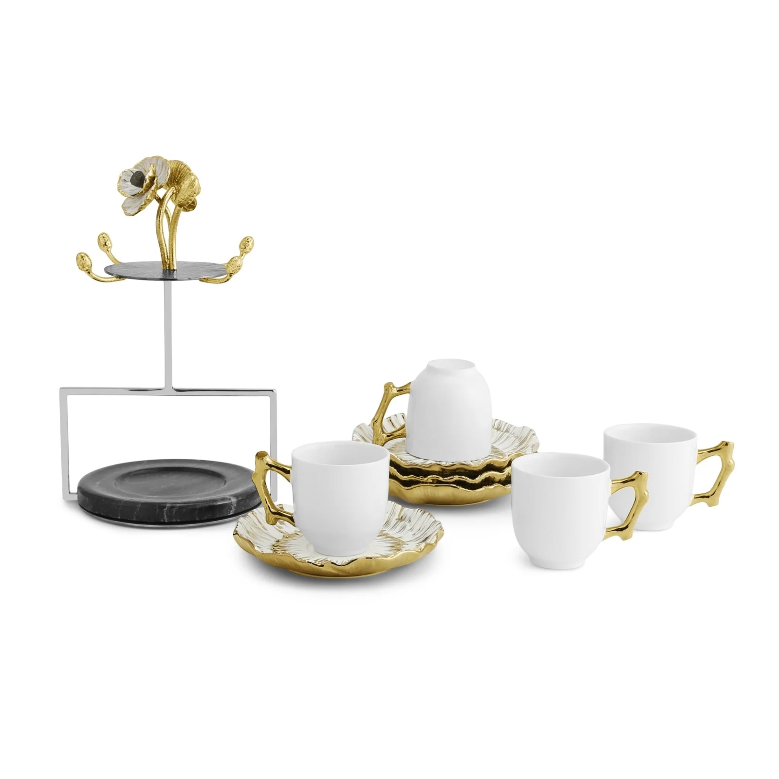 Michael Aram Anemone Demitasse - Set of 4 - Image 4