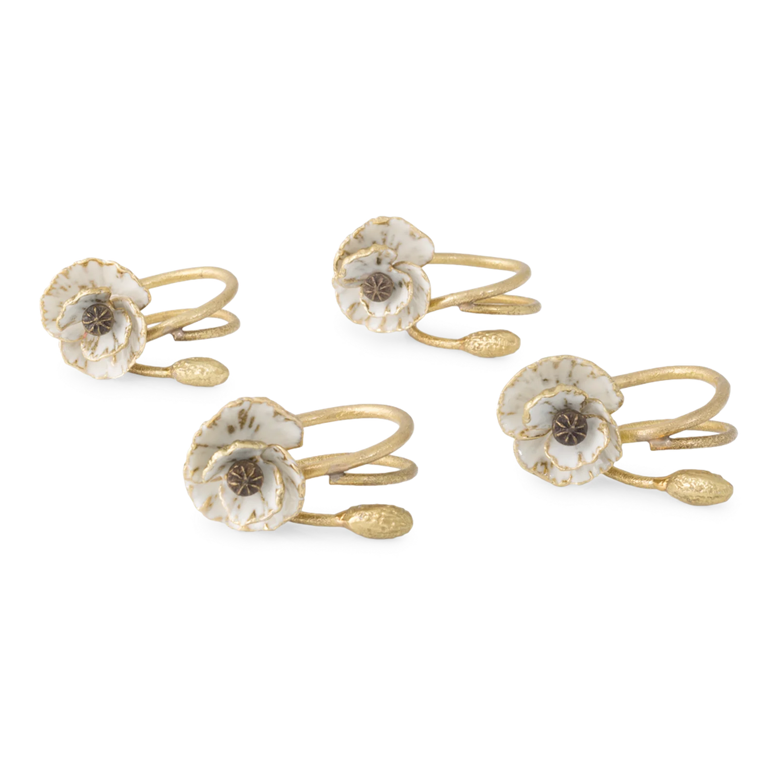 Michael Aram Anemone Napkin Set of 4 Rings - Image 2