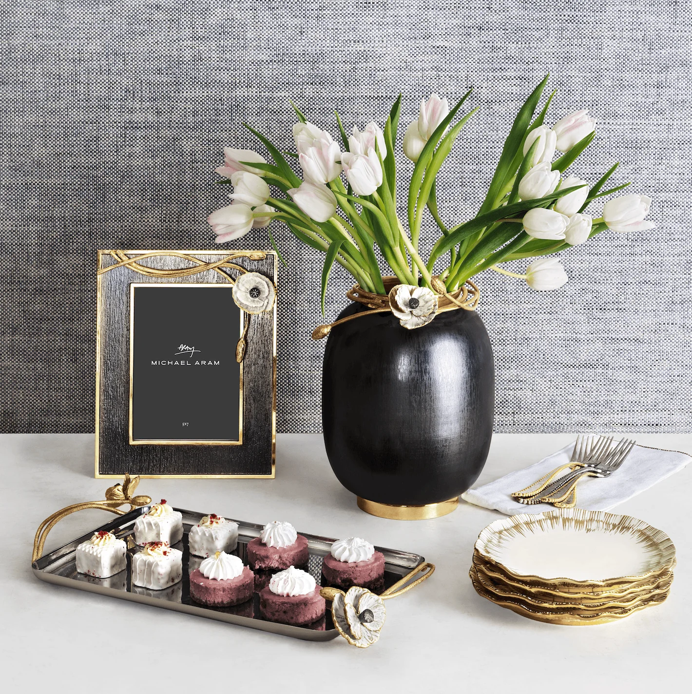 Michael Aram Anemone Tidbit Plate - Set of 4 - Image 2