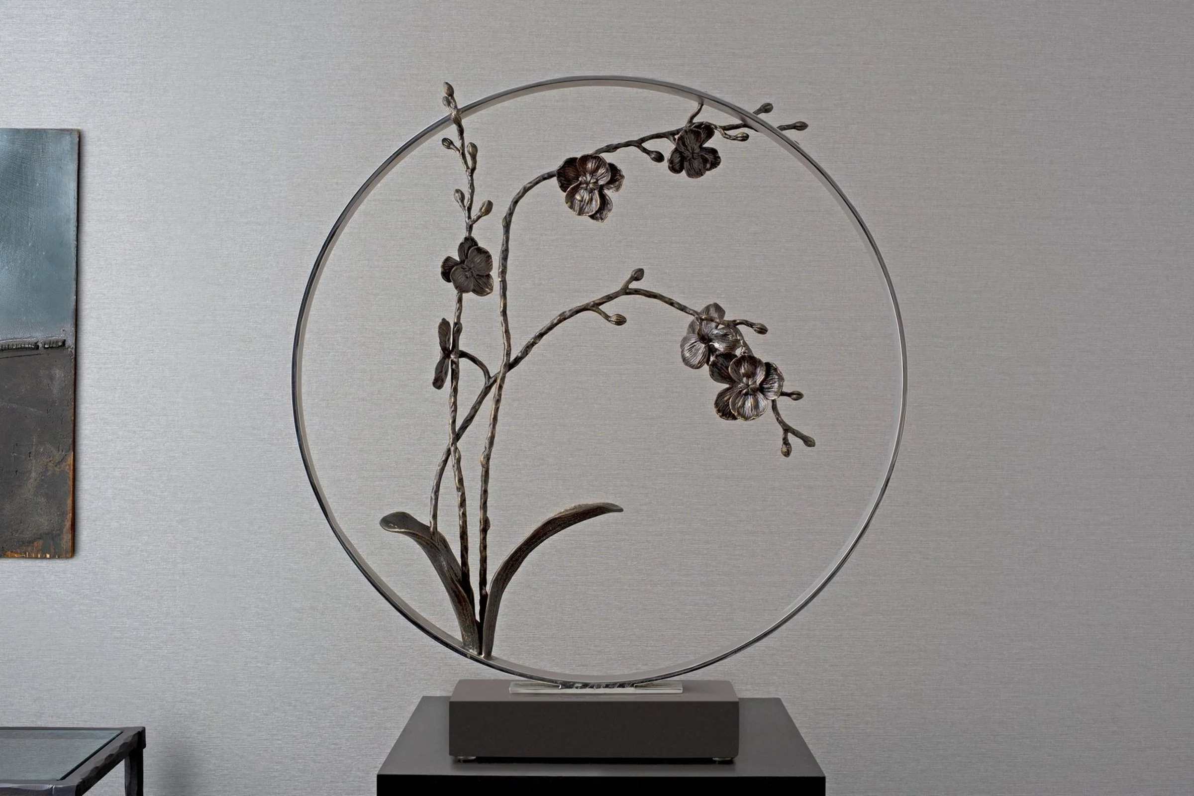 Michael Aram Black Orchid 22" Moon Gate Sculpture - Image 2
