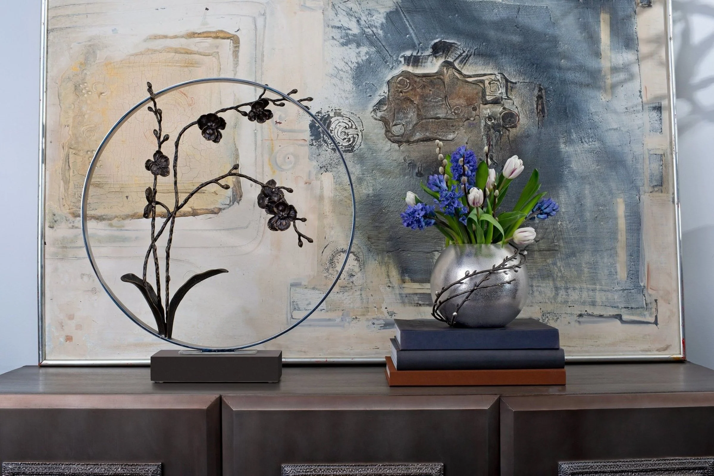 Michael Aram Black Orchid 22" Moon Gate Sculpture - Image 5