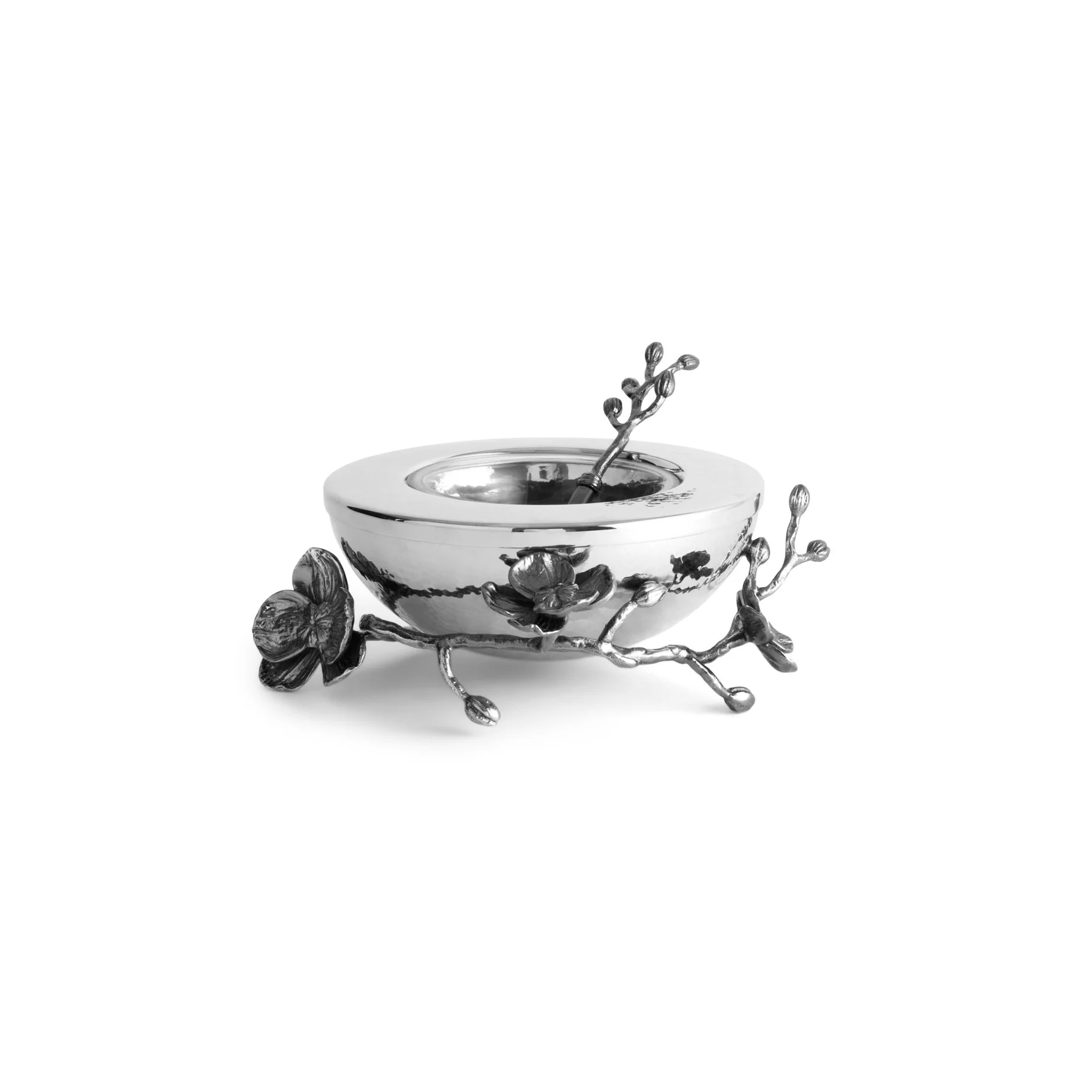 Michael Aram Black Orchid Caviar Dish w/ Spoon - Image 3