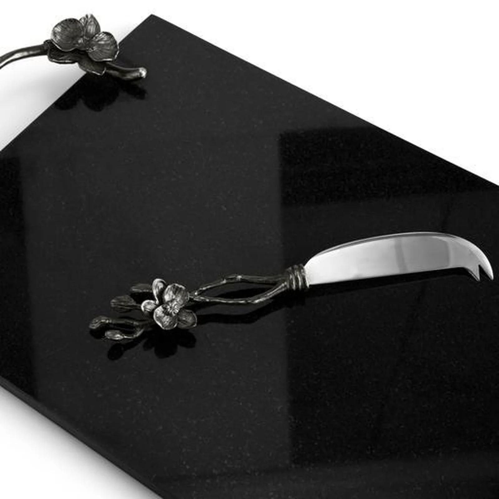 Michael Aram Black Orchid Cheese Board With Knife - Image 3