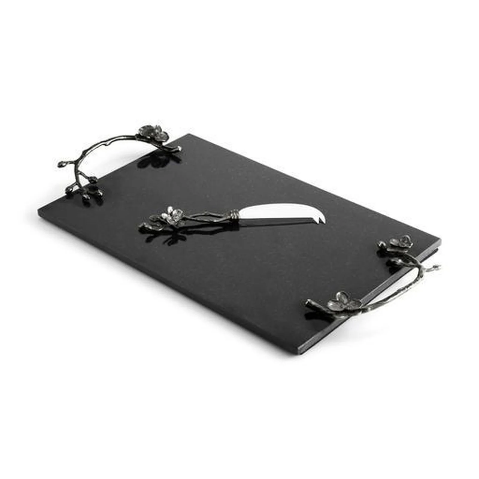 Michael Aram Black Orchid Cheese Board With Knife - Image 5