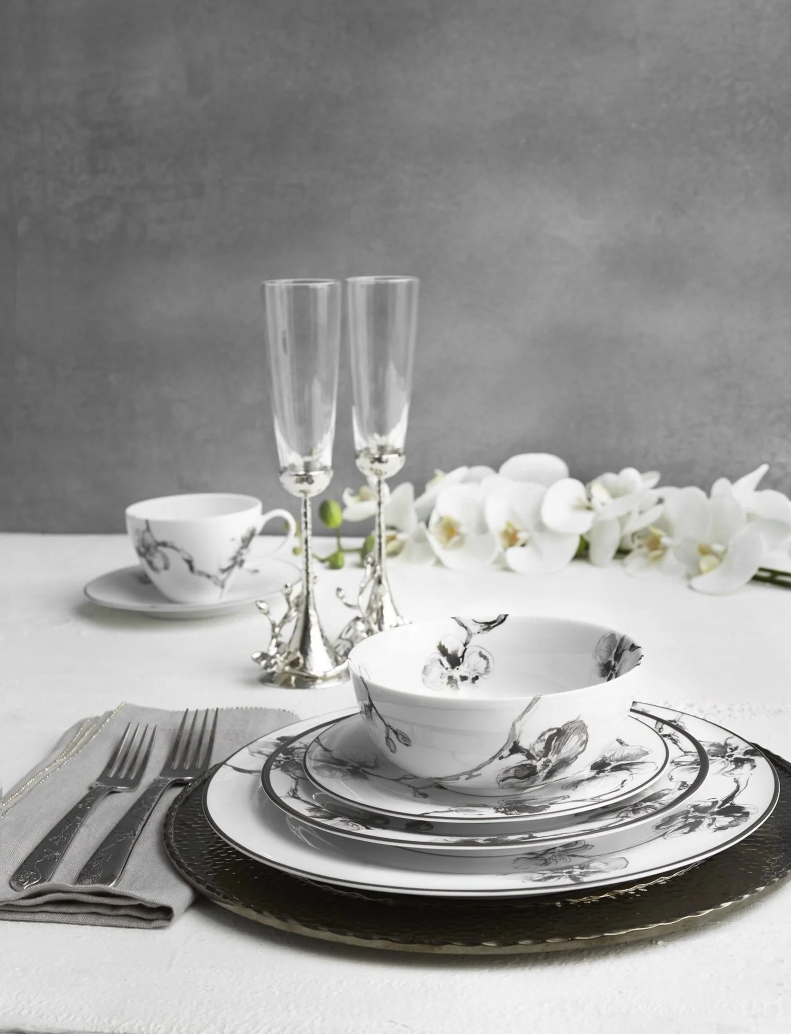 Michael Aram Black Orchid Cup & Saucer - Image 2
