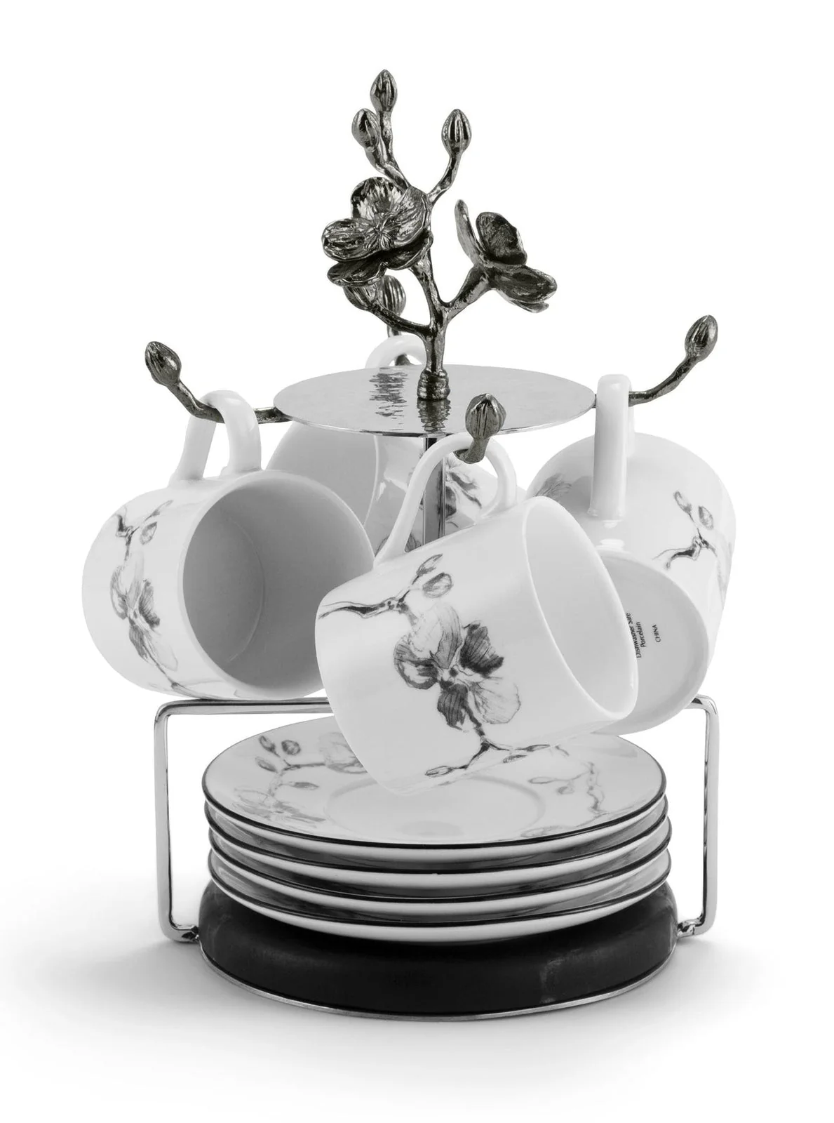 Michael Aram Black Orchid Demitasse Set with Stand - Image 5