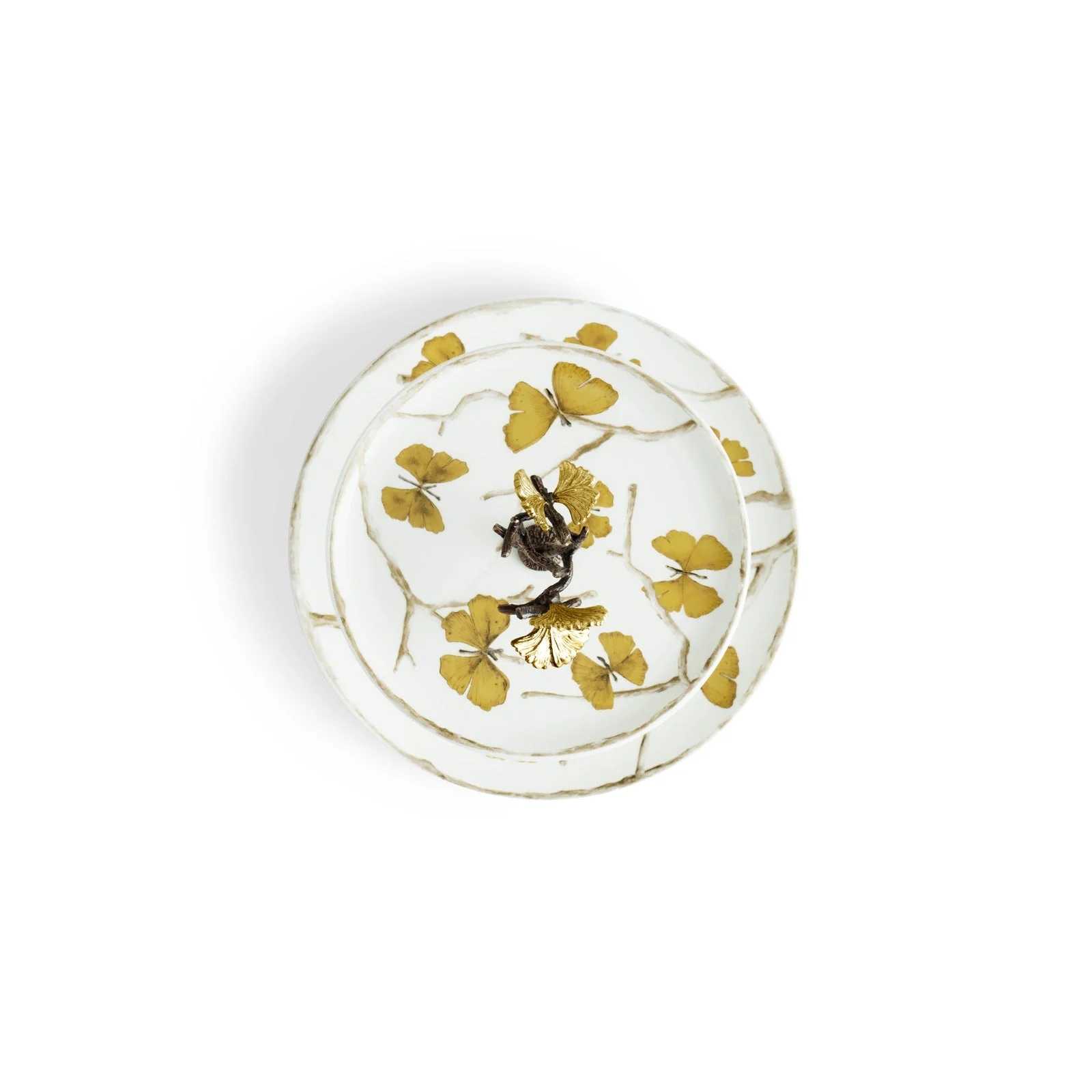 Michael Aram Butterfly Ginkgo 2-Tier Porcelain Etagere - Image 3