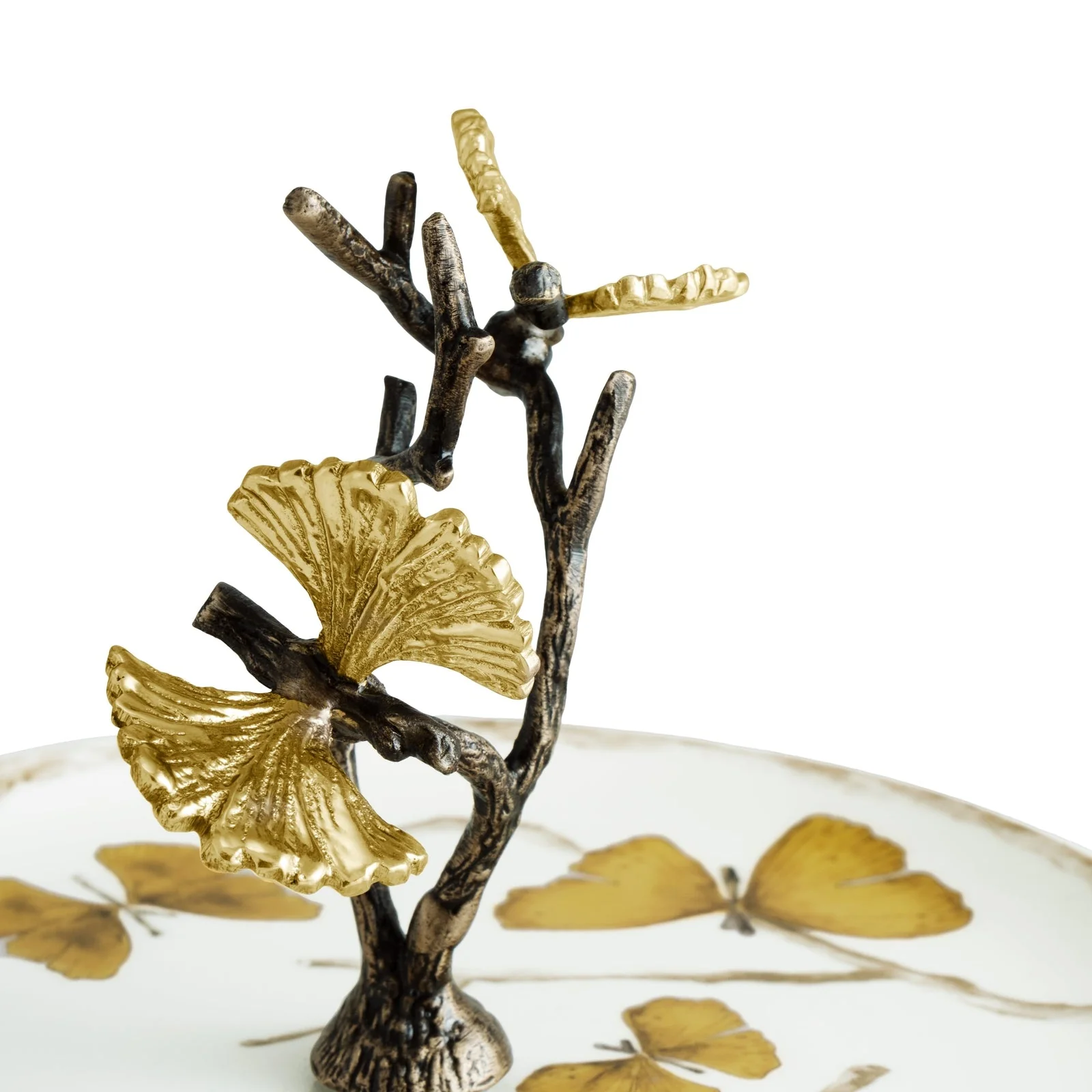 Michael Aram Butterfly Ginkgo 2-Tier Porcelain Etagere - Image 4