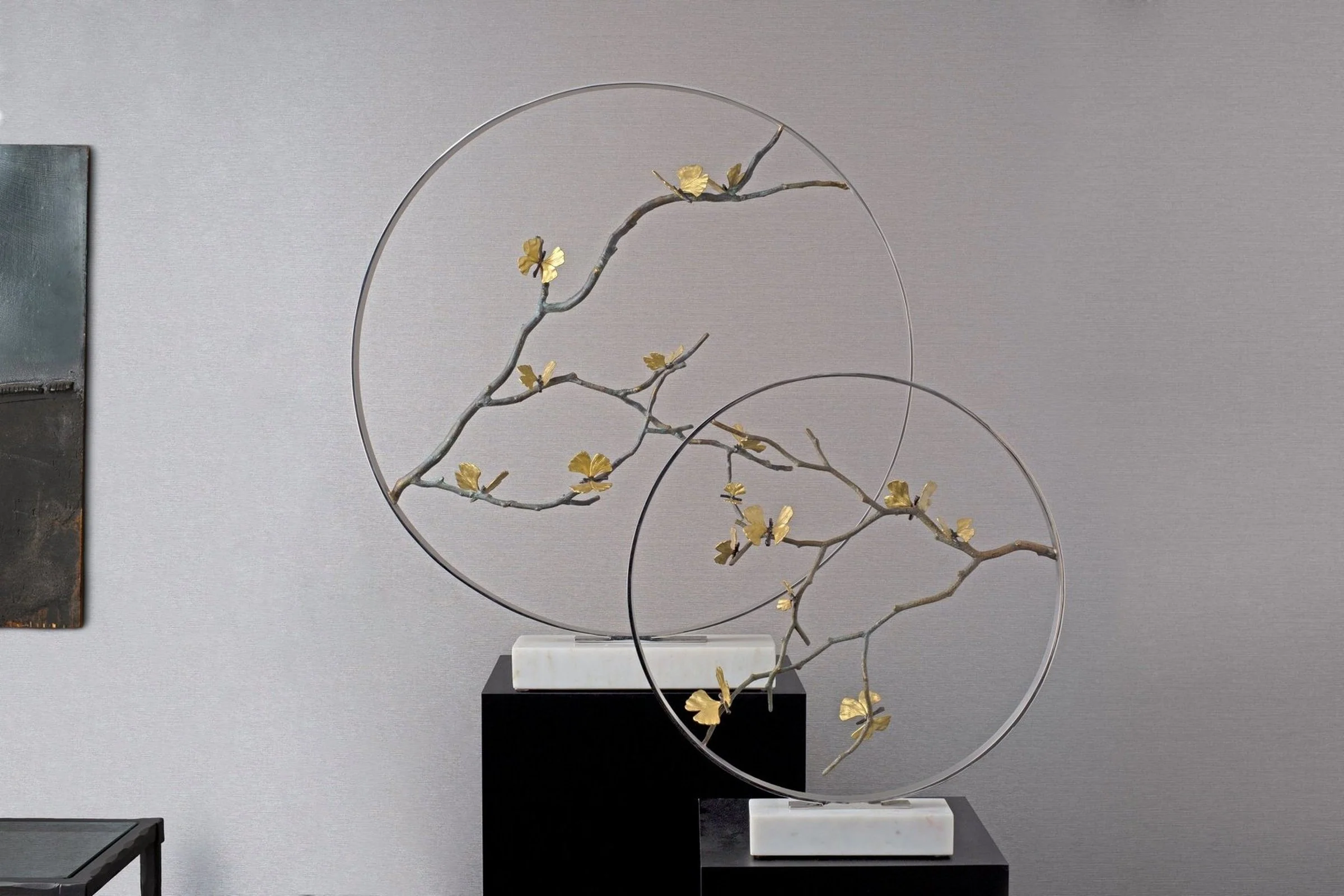 Michael Aram Butterfly Ginkgo 32" Moon Gate Sculpture - Image 4