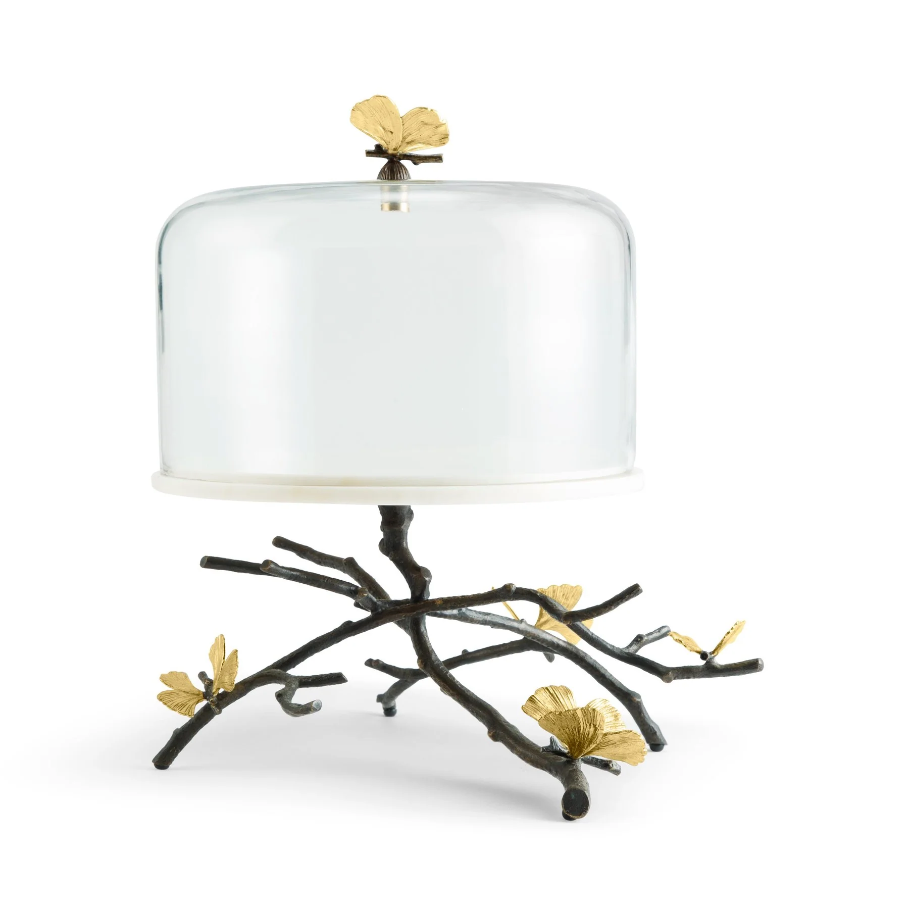 Michael Aram Butterfly Ginkgo Cake Stand w/ Dome - Image 3
