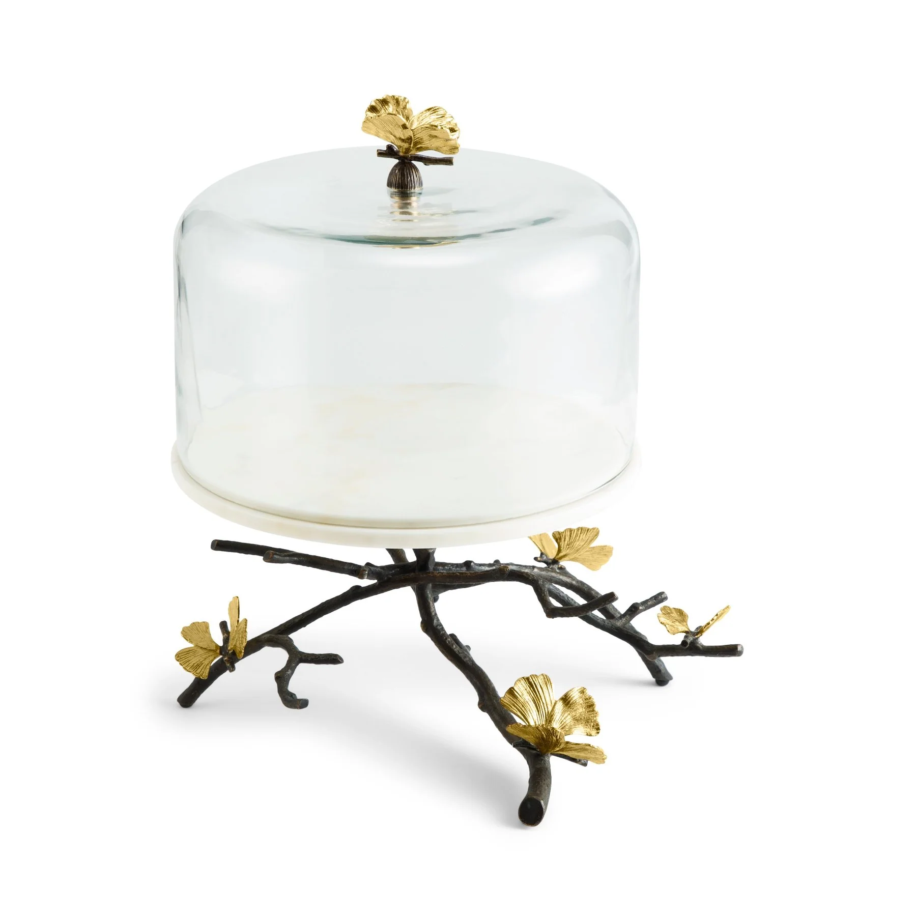 Michael Aram Butterfly Ginkgo Cake Stand w/ Dome - Image 5