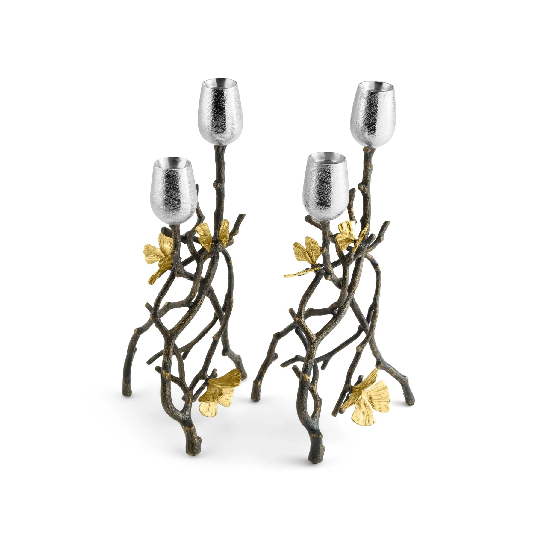 Michael Aram Butterfly Ginkgo Candleholders (Set of 2) - Image 2