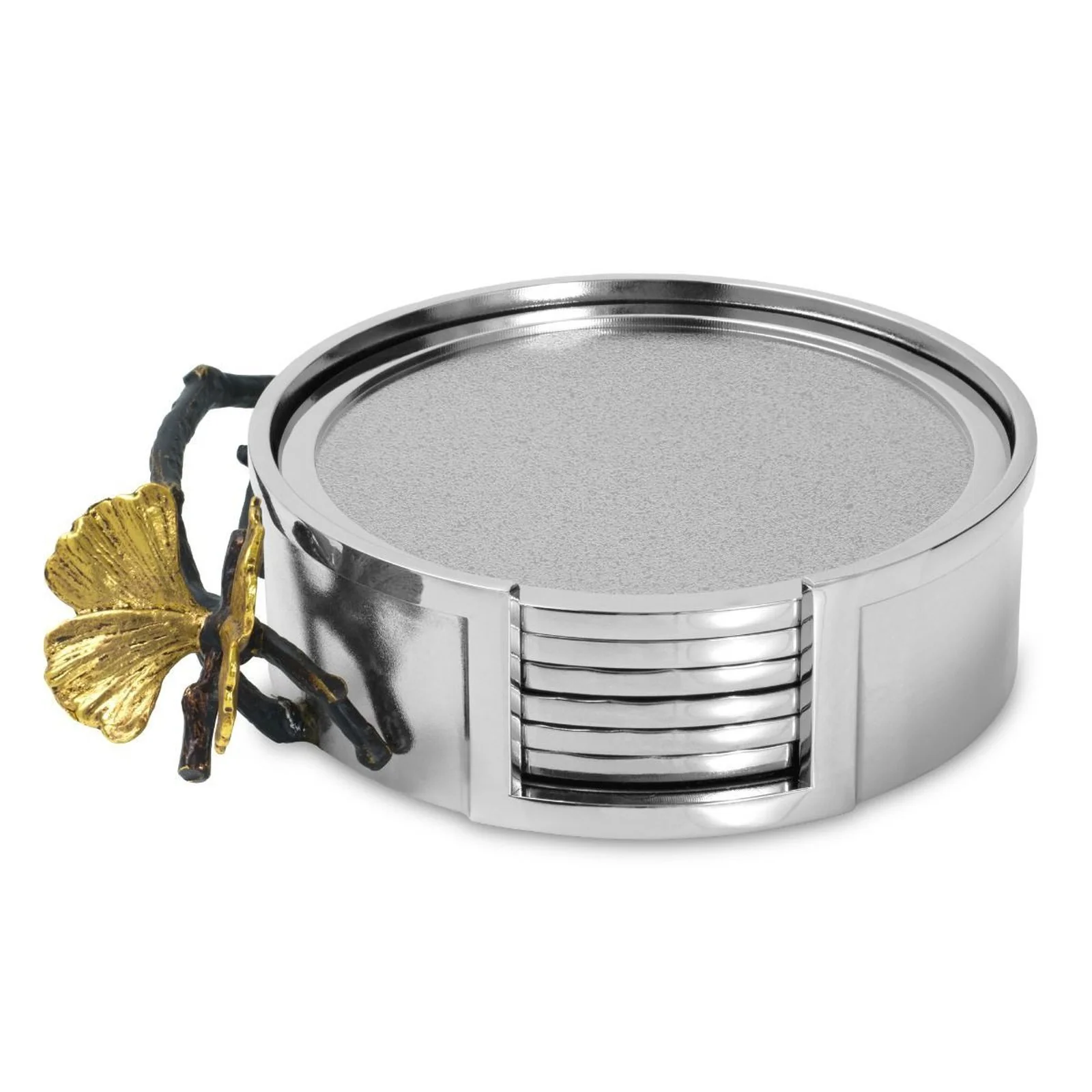 Michael Aram Butterfly Ginkgo Coaster Set of 6 - Image 3