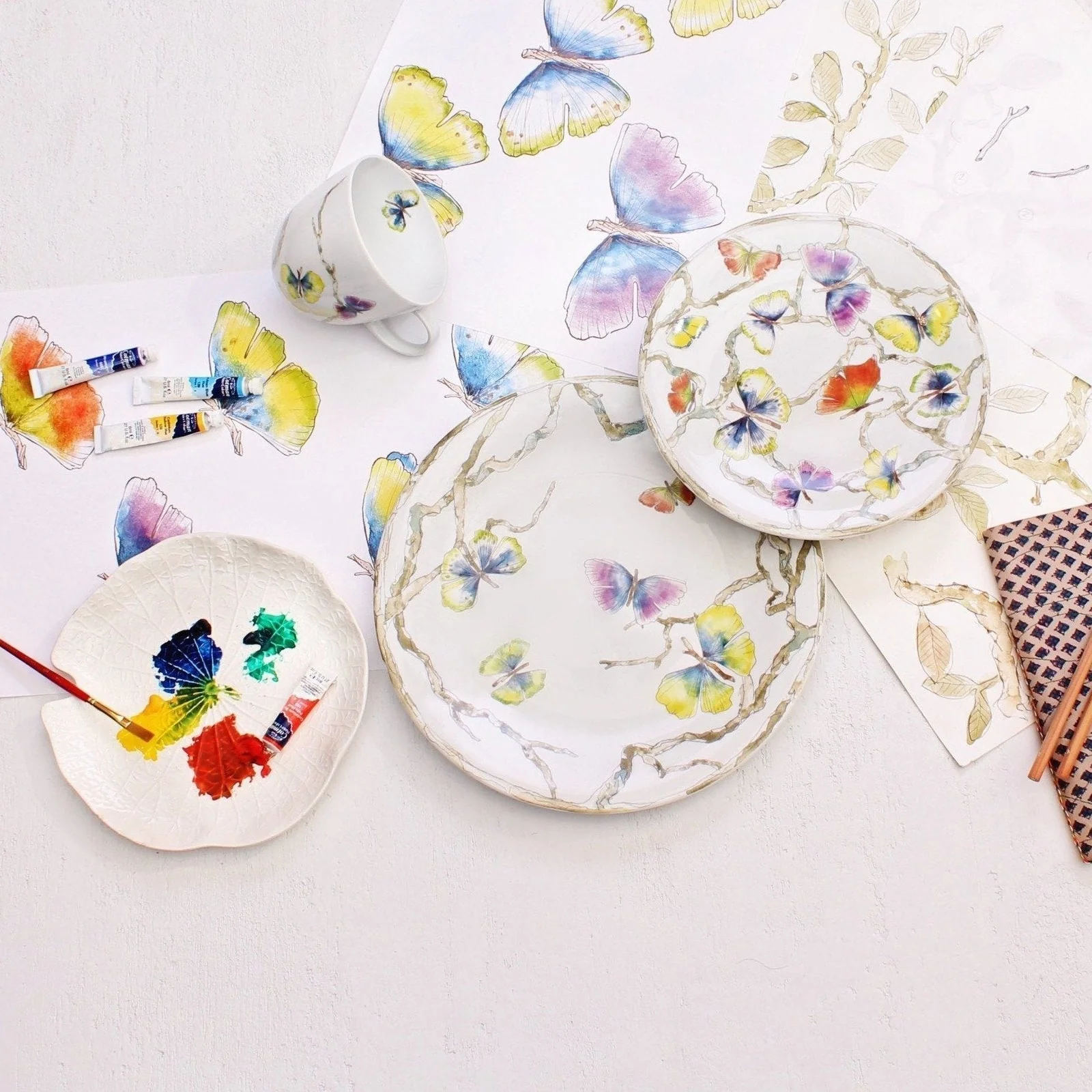 Michael Aram Butterfly Ginkgo Dinnerware Salad Plate - Image 2
