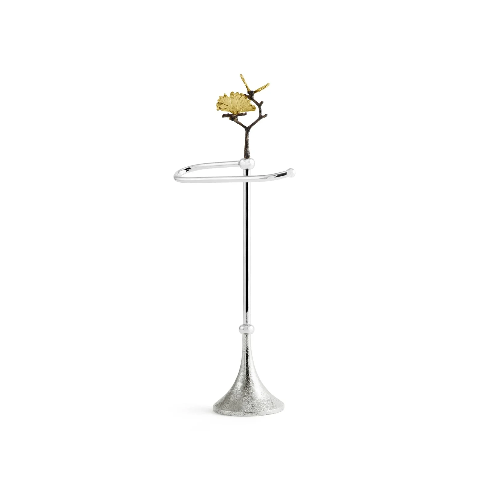 Michael Aram Butterfly Ginkgo Fingertip Towel Stand with Towel - Image 4