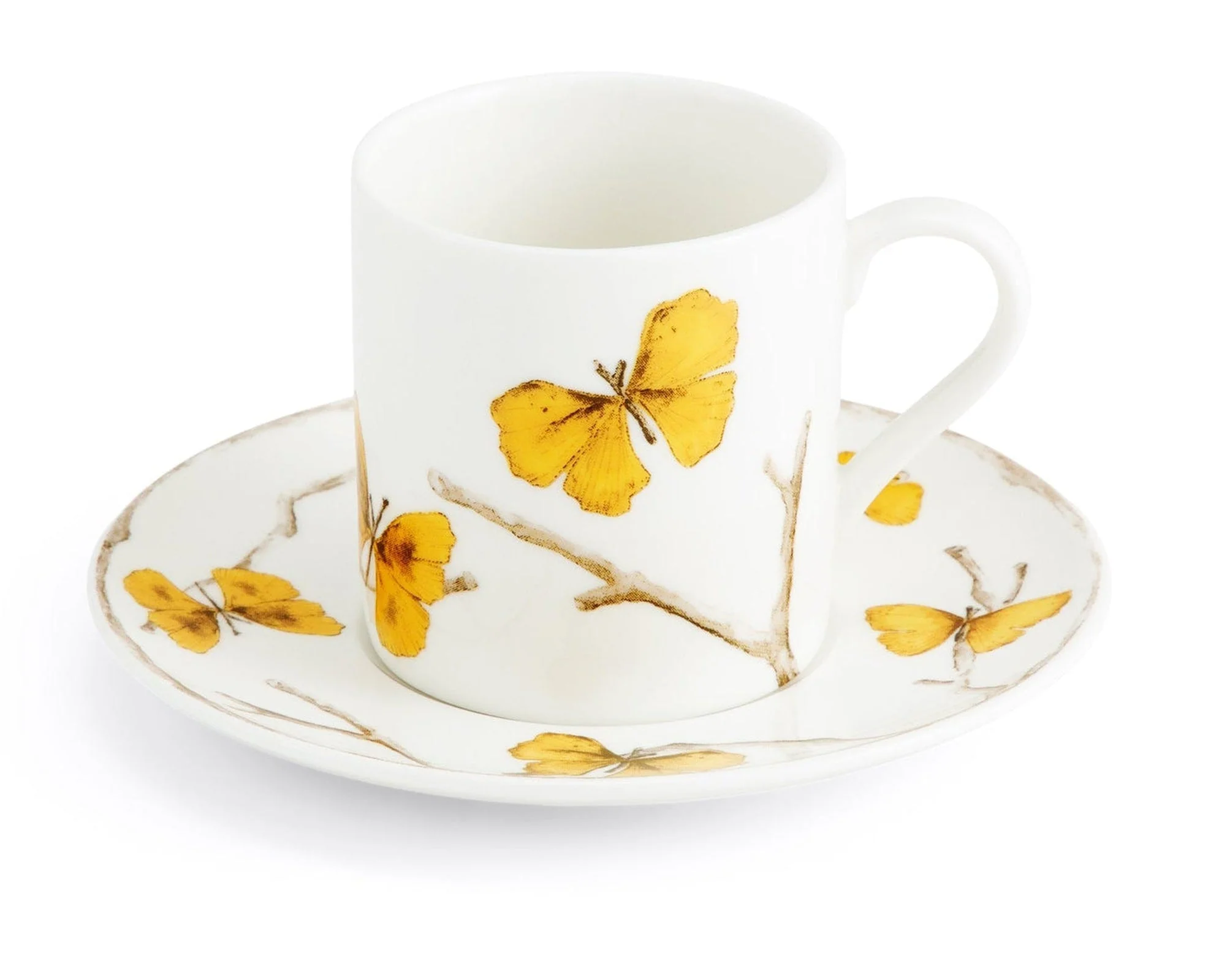 Michael Aram Butterfly Ginkgo Gold Demitasse - Set of 4 - Image 2