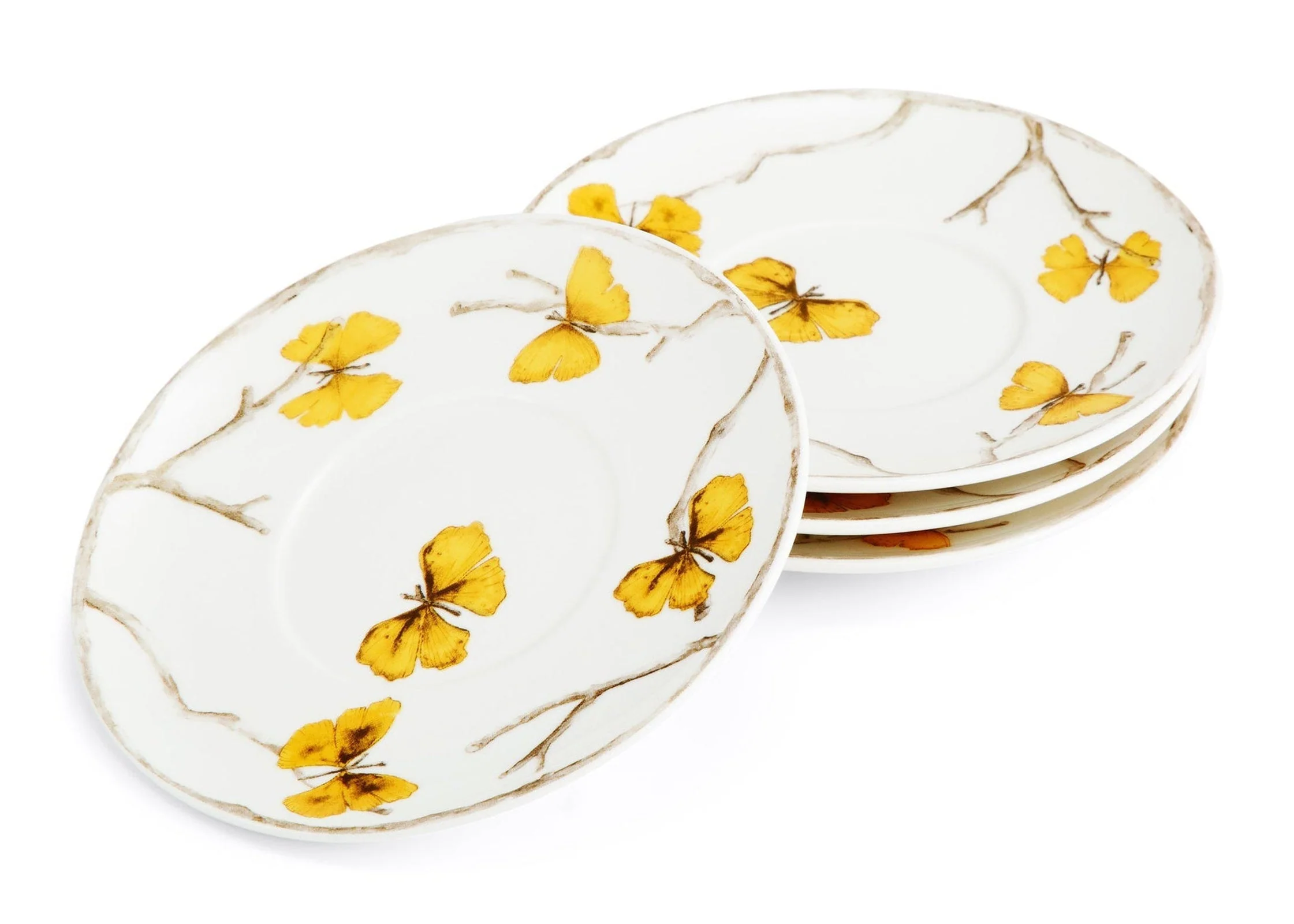 Michael Aram Butterfly Ginkgo Gold Demitasse - Set of 4 - Image 3