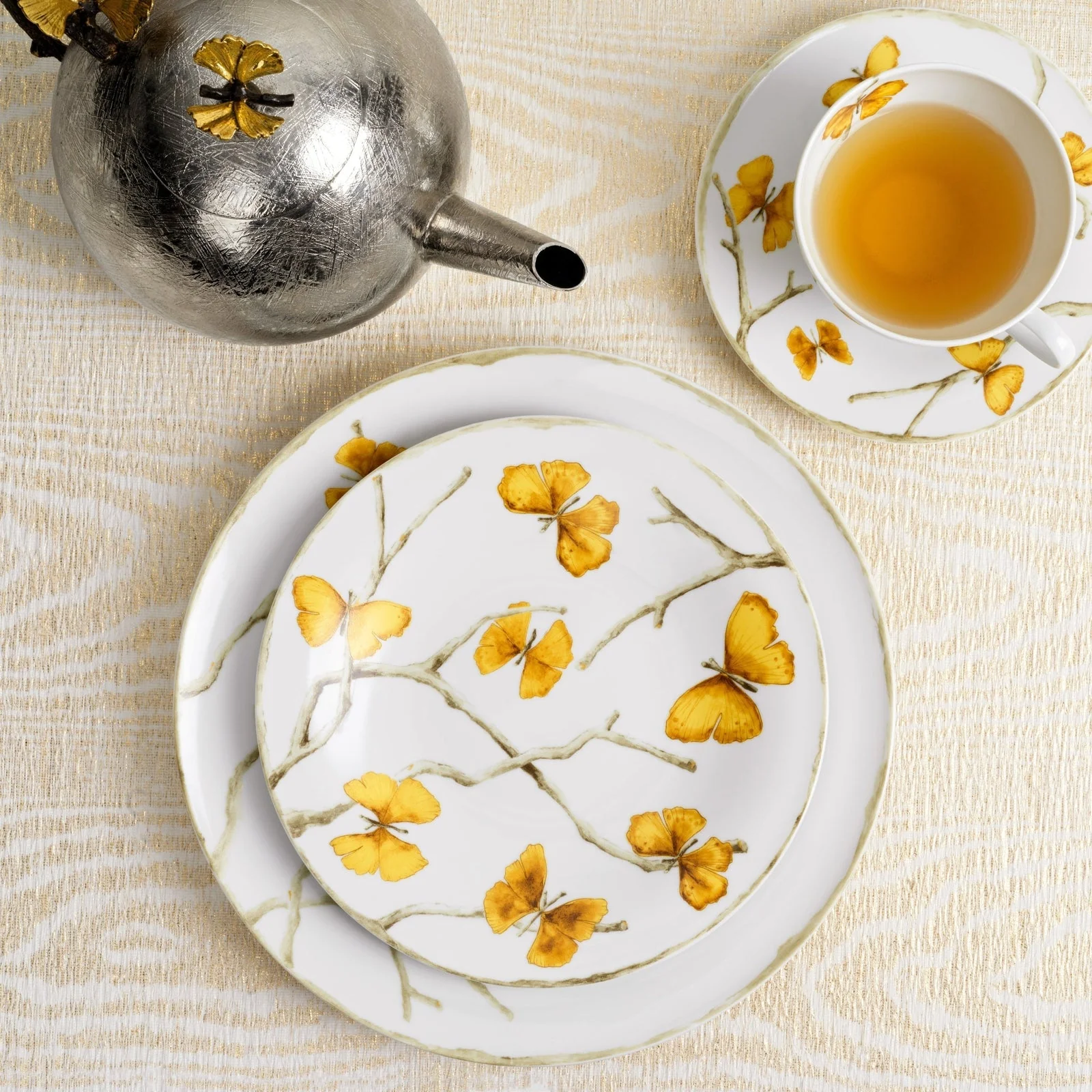 Michael Aram Butterfly Ginkgo Gold Dinnerware Salad Plate - Image 4