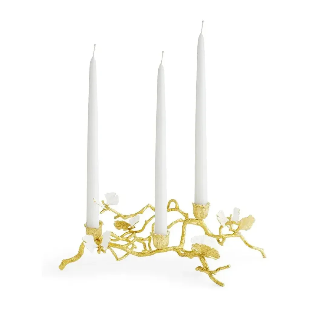 Michael Aram Butterfly Ginkgo Gold Low Candleholders - Image 3
