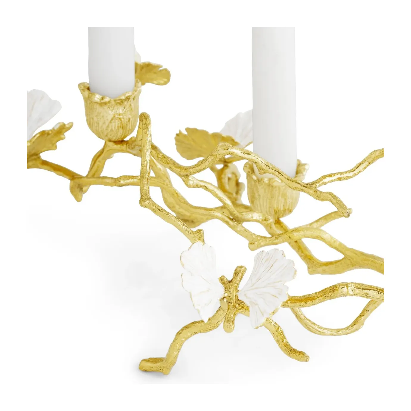 Michael Aram Butterfly Ginkgo Gold Low Candleholders - Image 6
