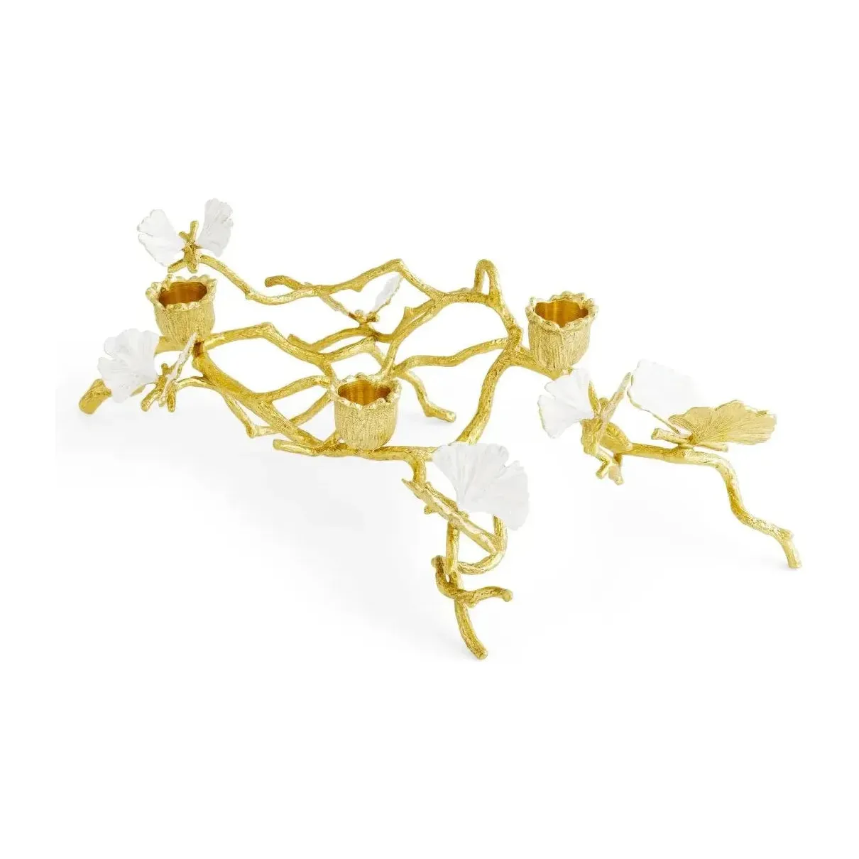 Michael Aram Butterfly Ginkgo Gold Low Candleholders - Image 7