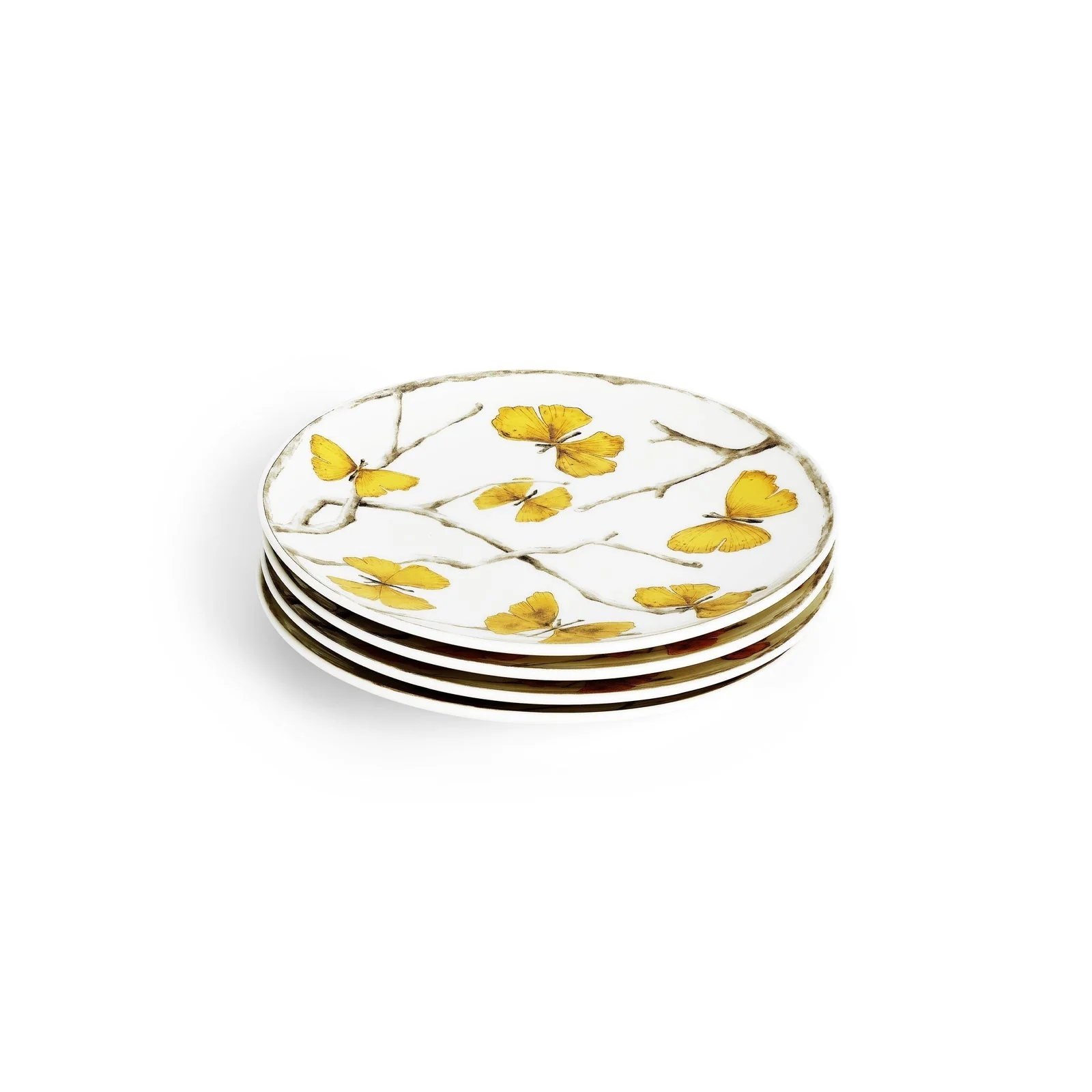 Michael Aram Butterfly Ginkgo Gold Tidbit Plate - Set of 4 - Image 2
