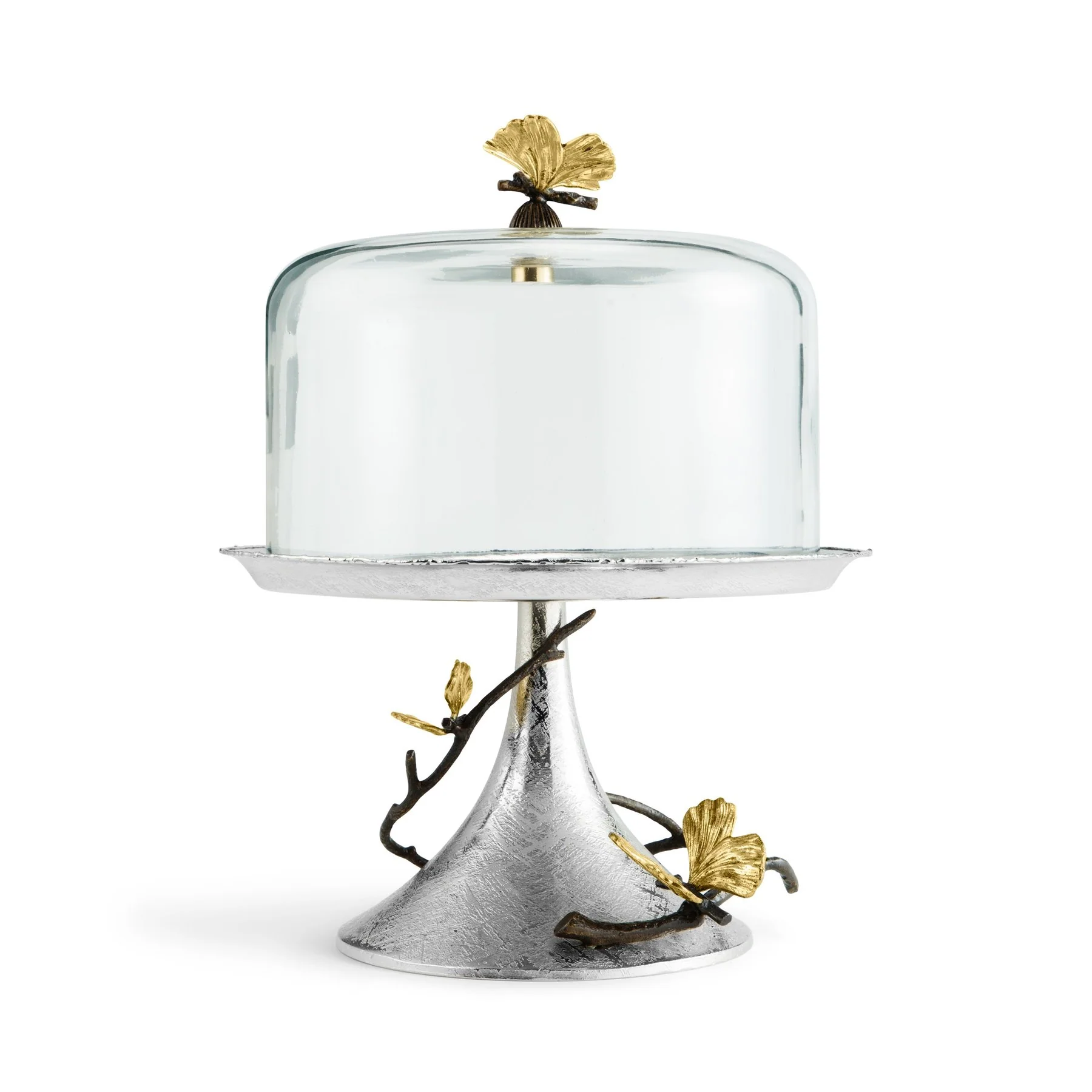 Michael Aram Butterfly Ginkgo Pastry Dish w/ Dome - Image 2