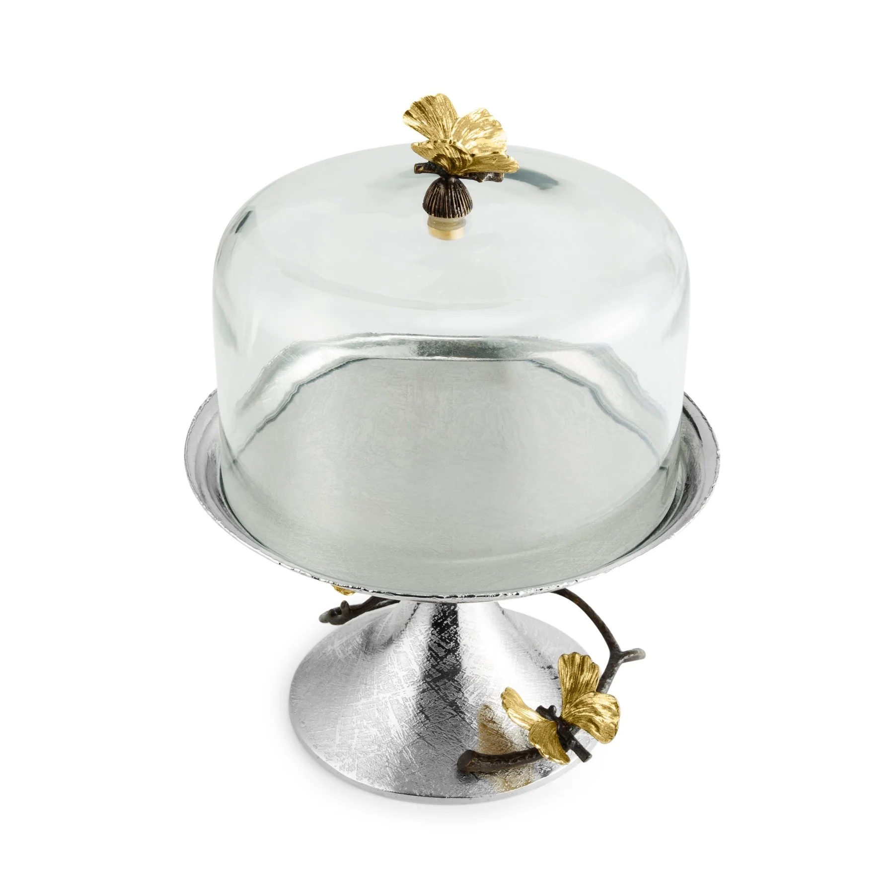Michael Aram Butterfly Ginkgo Pastry Dish w/ Dome - Image 4