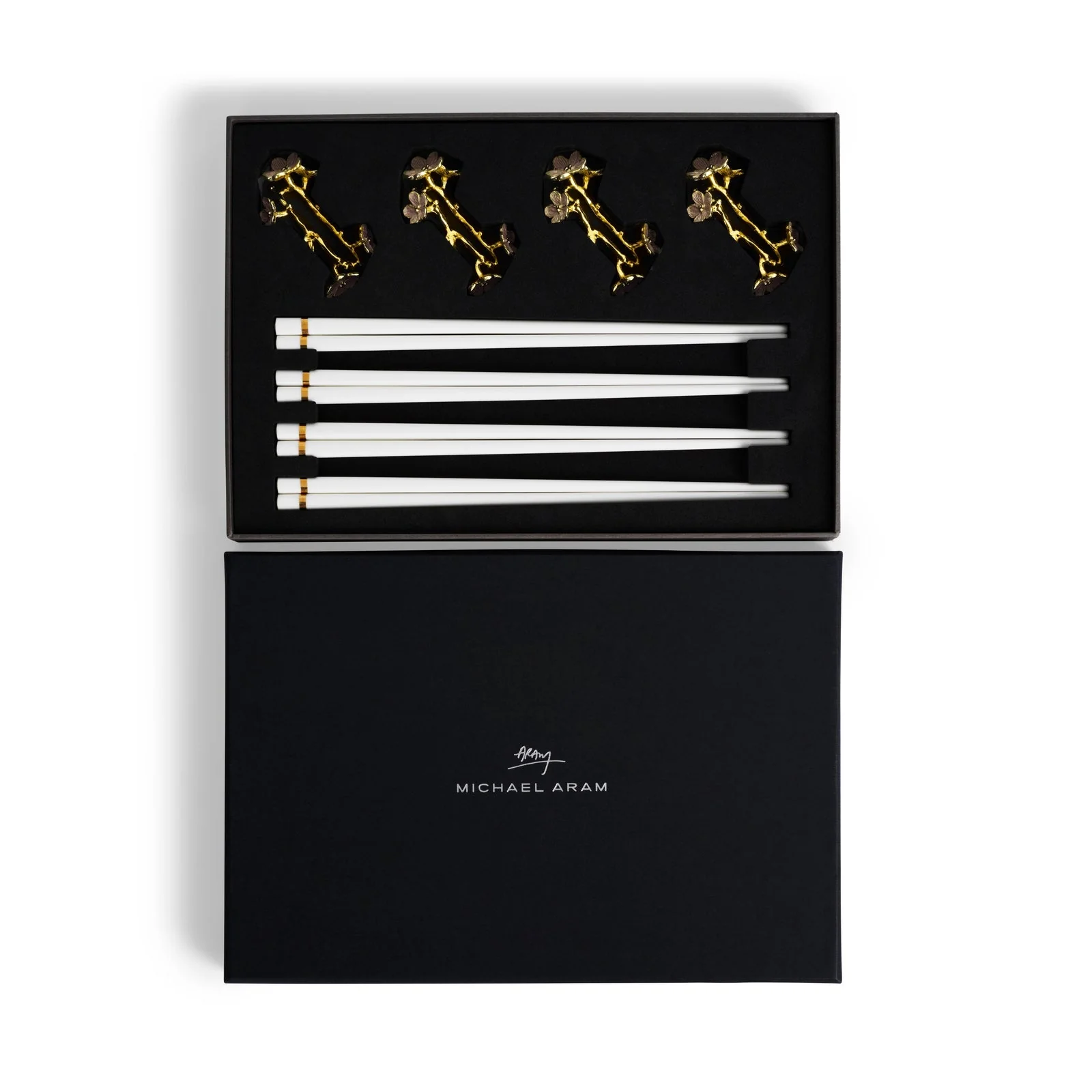 Michael Aram Cherry Blossom Chopsticks & Stands - Set of 4 - Image 5